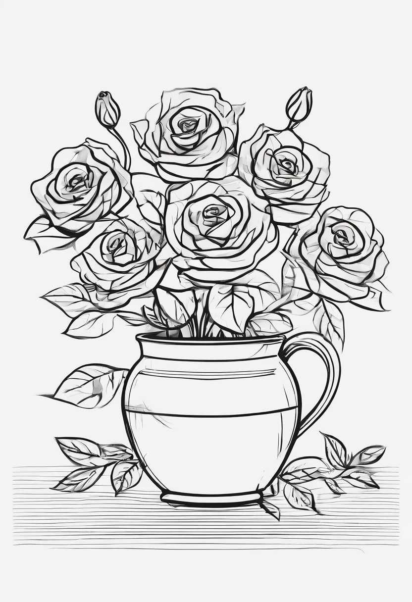 OF A POT OF ROSES