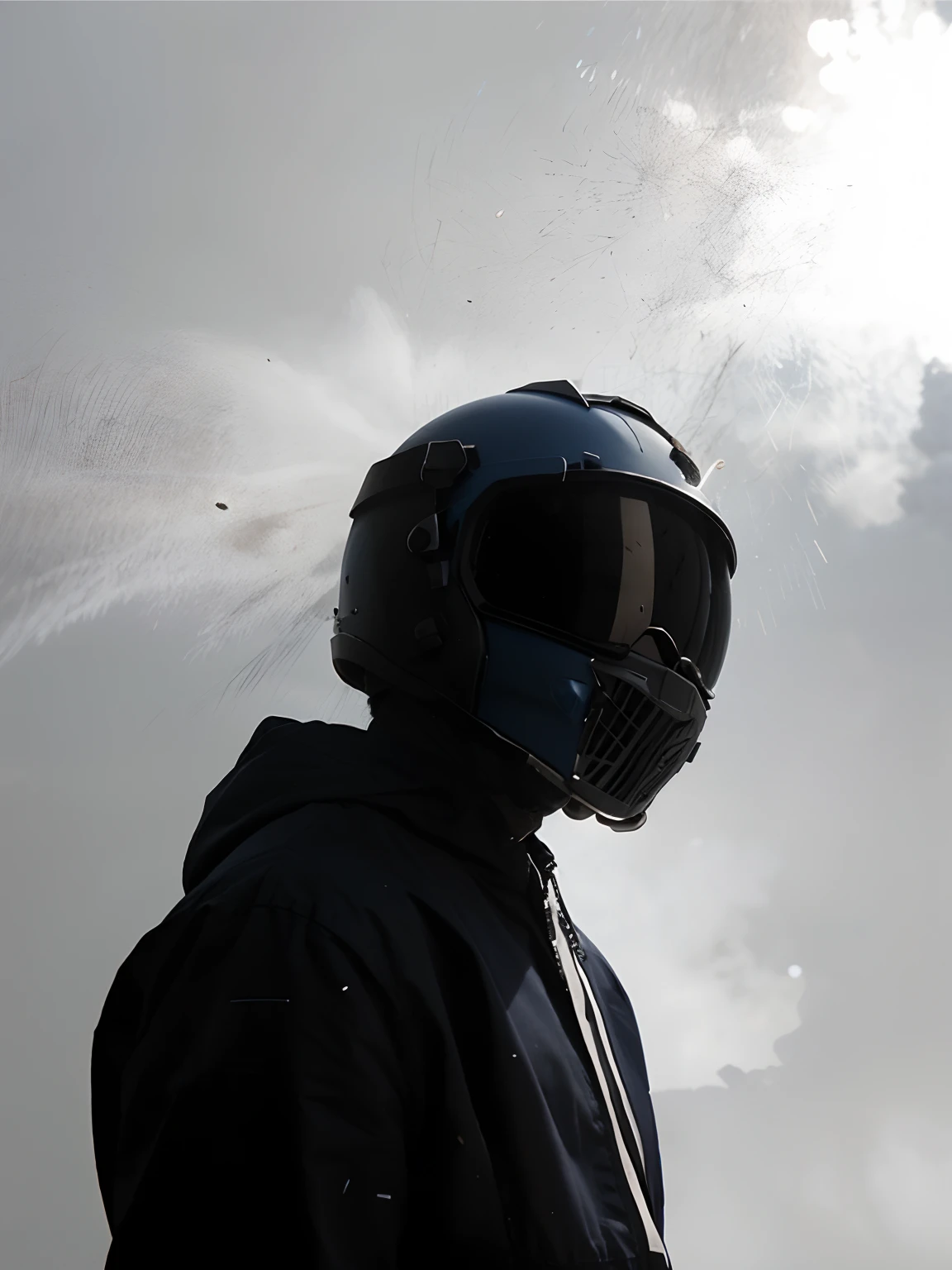 Explosion de particules, explosion, particules bleus, explose particules bleus, explosion de particule du casque