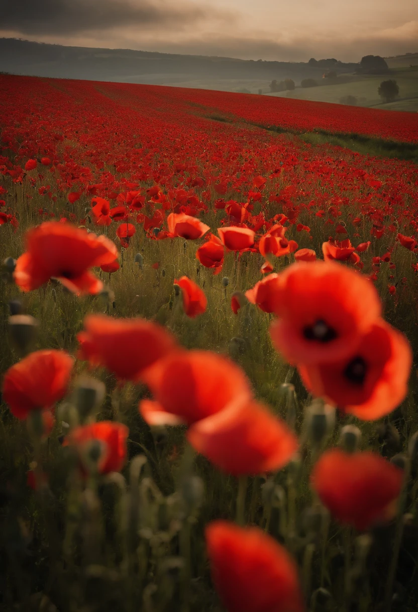 In Flanders fields the poppies blow
Between the crosses, row on row,
That mark our place; and in the sky
The larks, still bravely singing, fly
Scarce heard amid the guns below.
We are the Dead. Short days ago
We lived, felt dawn, saw sunset glow,
Loved and were loved, and now we lie,
In Flanders fields.
Take up our quarrel with the foe:
To you from failing hands we throw
The torch; be yours to hold it high.
If ye break faith with us who die
We shall not sleep, though poppies grow
In Flanders fields.