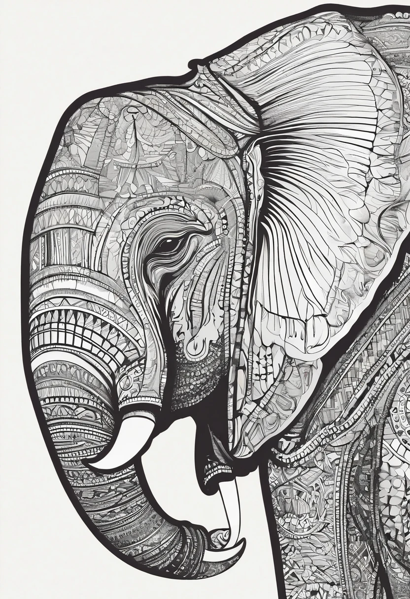 ELEPHANTES HEAD BUT FIT TO PAGE