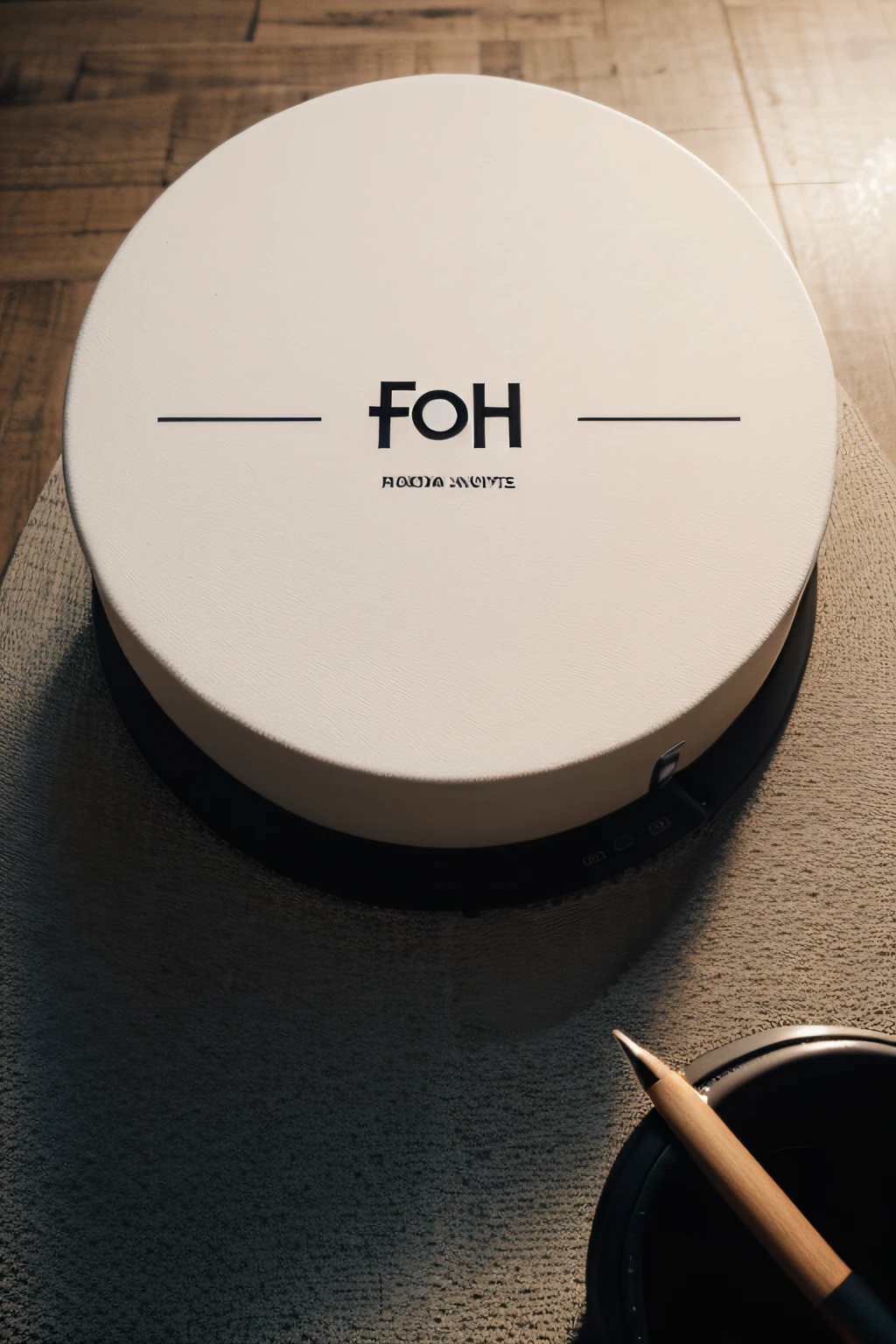 Design a 200x200 round logo with the text 'FOH' for a motivational and reflective page