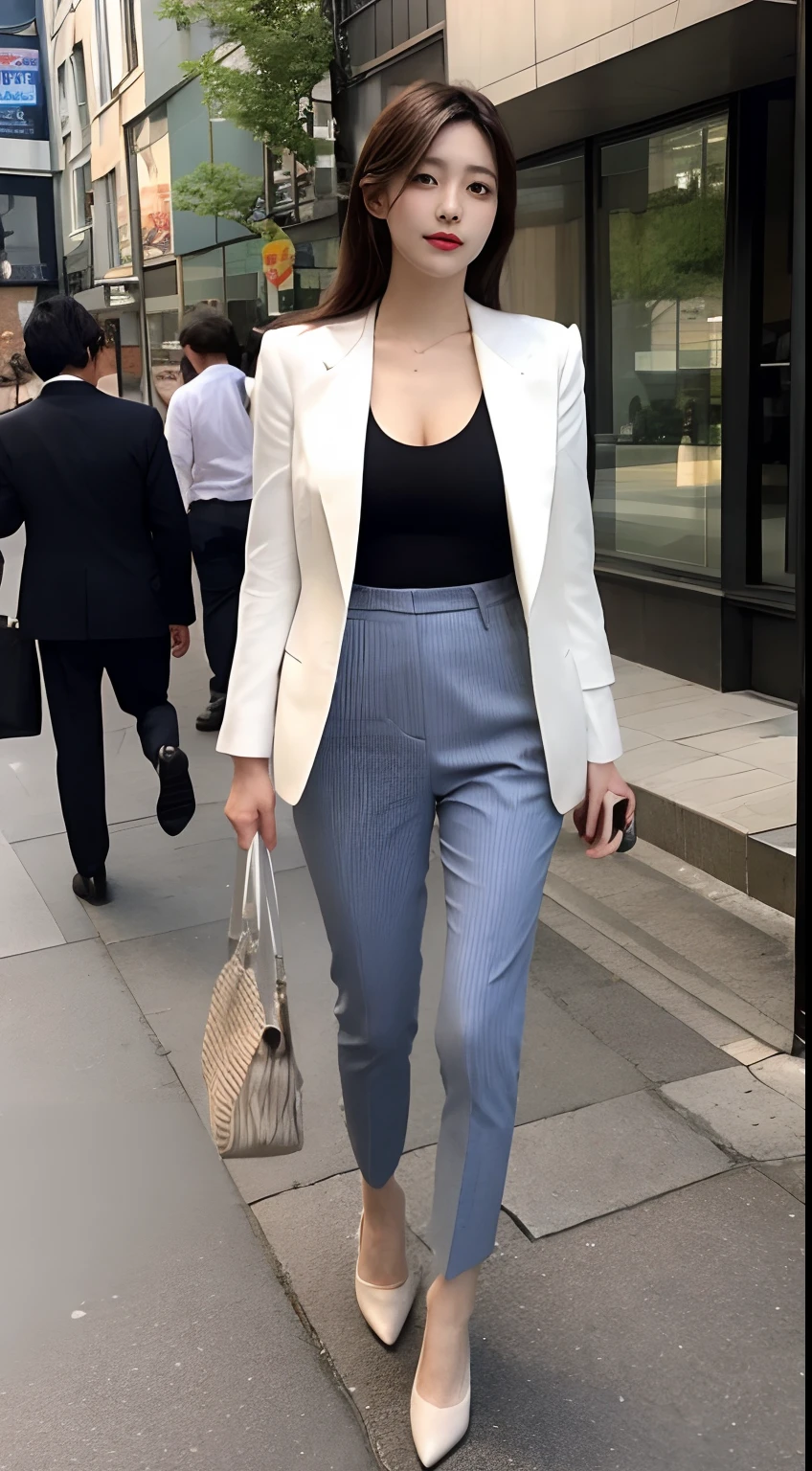 Tall and slender beauty、Beauty in suits、Colossal tits、undershirt、Cool beauty、Career woman、Japan beauties、modeled、tiese，the street