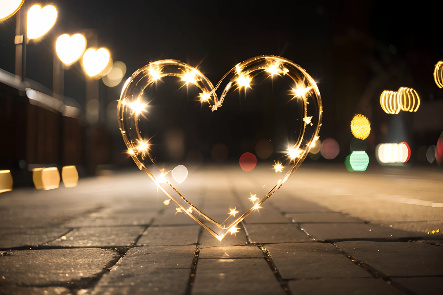 Red hearts movement with sparkling and shining. Can be used as backdrop or holiday overlay. Light leaks as a lens bokeh in a shape of heart abstract move.