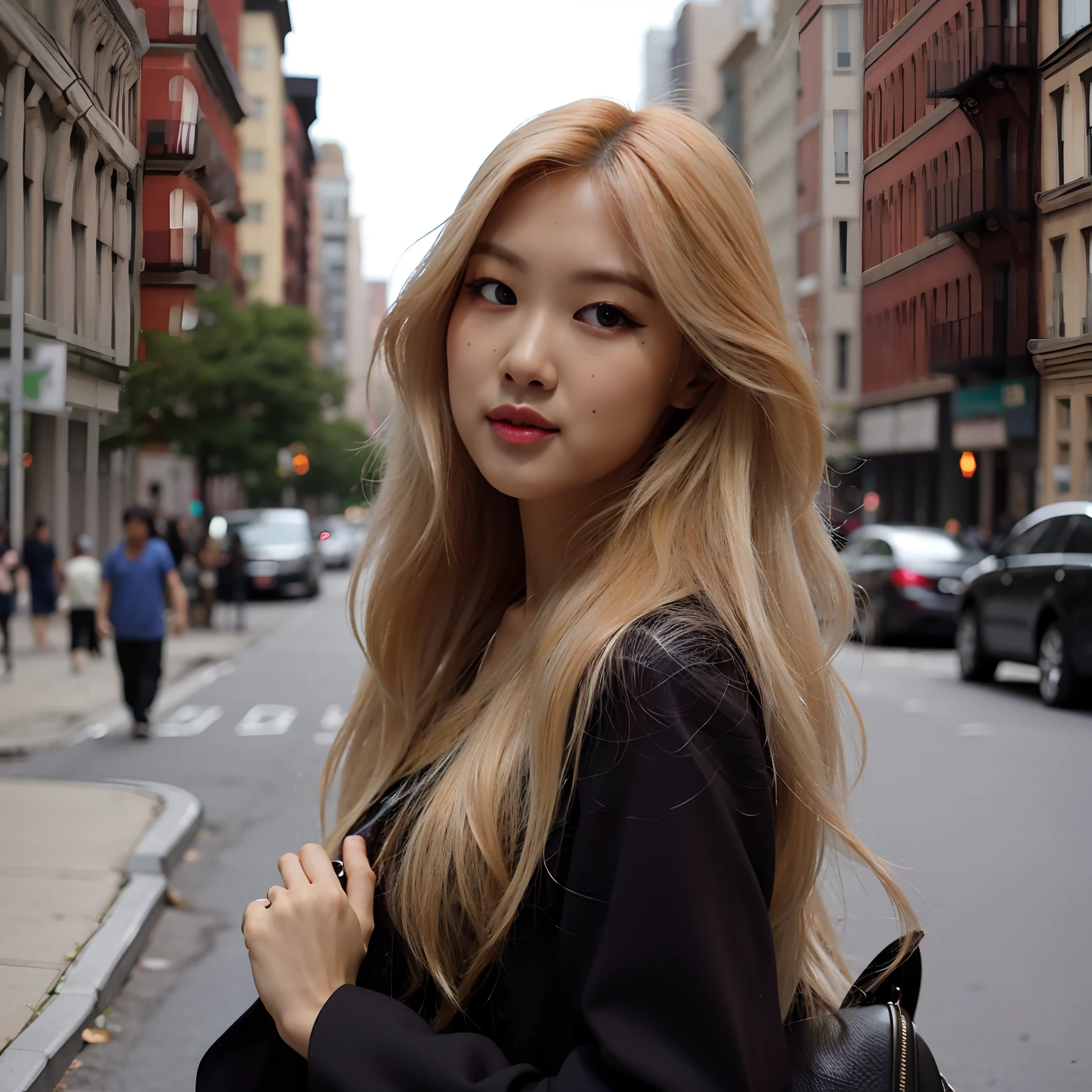 Blonde woman with long hair standing on the side of the street, Asian girl with long hair, linda mulher coreana jovem, uma ****** com cabelo loiro, mulher coreana jovem bonita, Janice cantou, ****** coreana, com longos cabelos loiros, cabelo bege, longos e luxuosos cabelos loiros claros, Parque Roseanne do Blackpink, com cabelos longos, Mulher sul-coreana bonita, cabelo loiro cinza