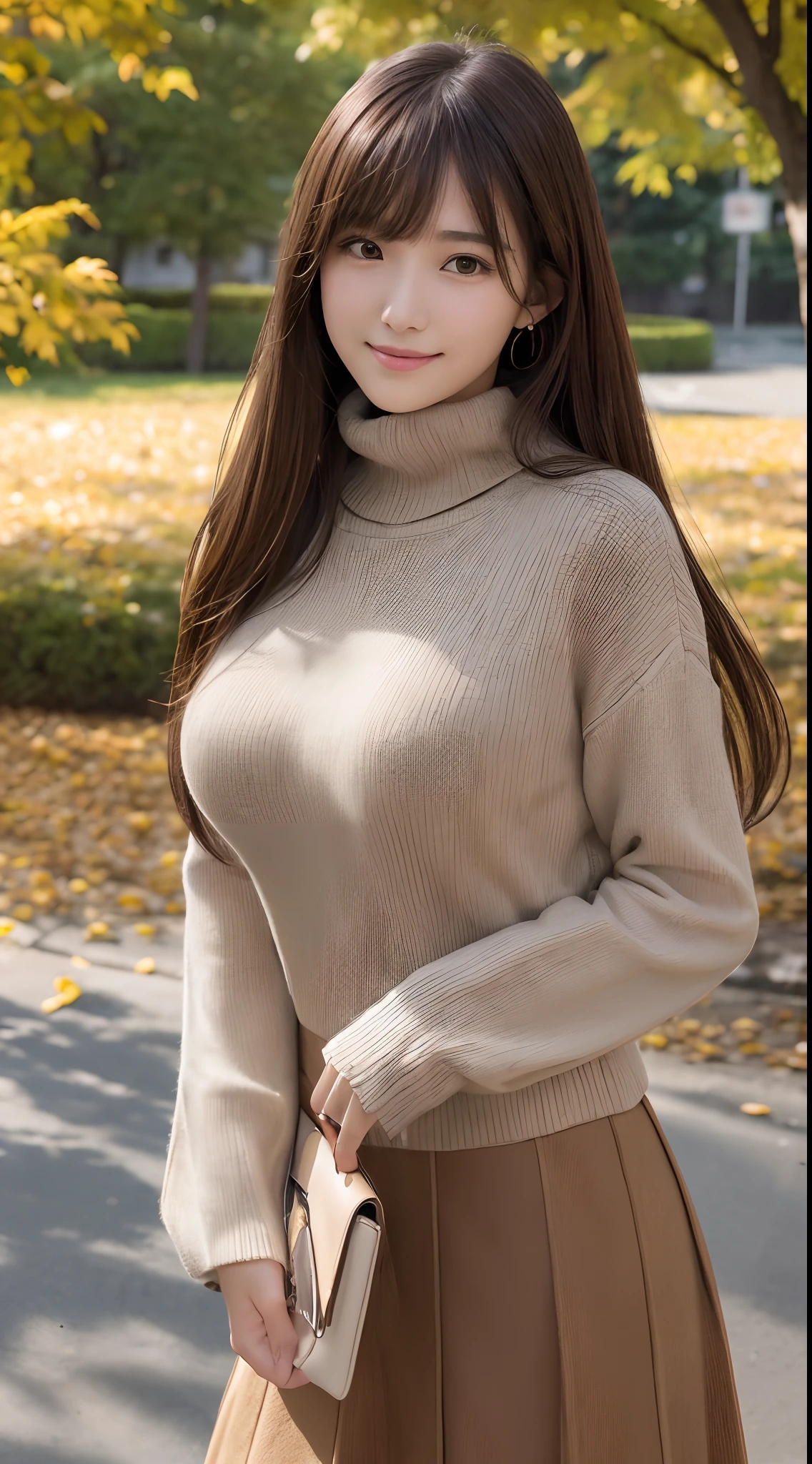 (Masterpiece, BestQuality:1.3), table top、highest quality、photo real、 super detailed、finely、 High resolution、8k wallpaper、perfect dynamic composition、29 year old pretty girl、detailed beautiful face、finelyて可愛い目、rough skin、ponytail、modest smile、small breasts、bold sexy pose、tight sweater、leaning forward