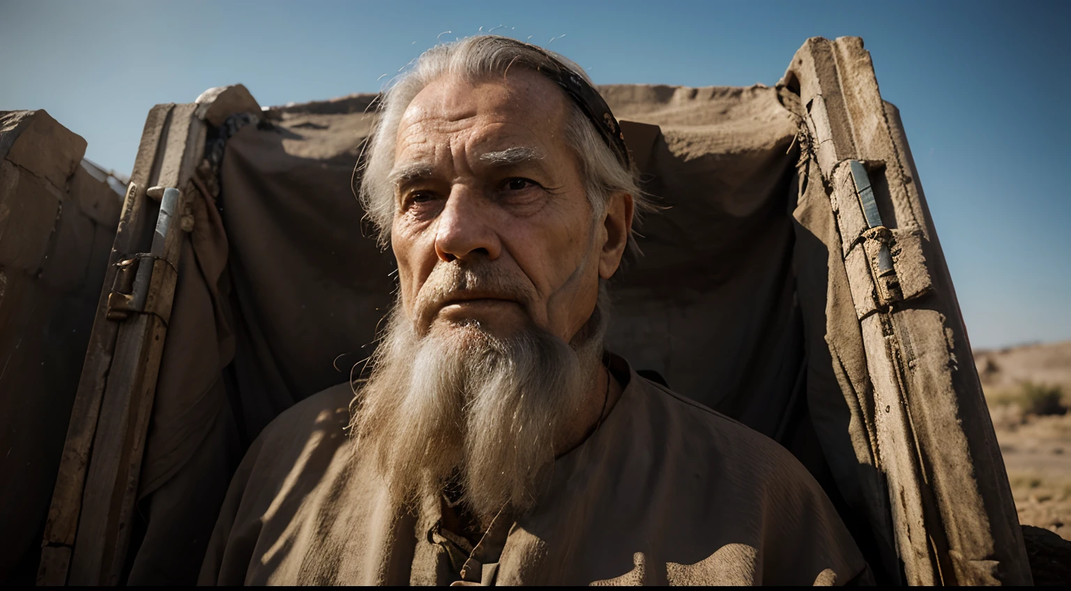 elderly man from biblical times representation of Enoch realistic three d image