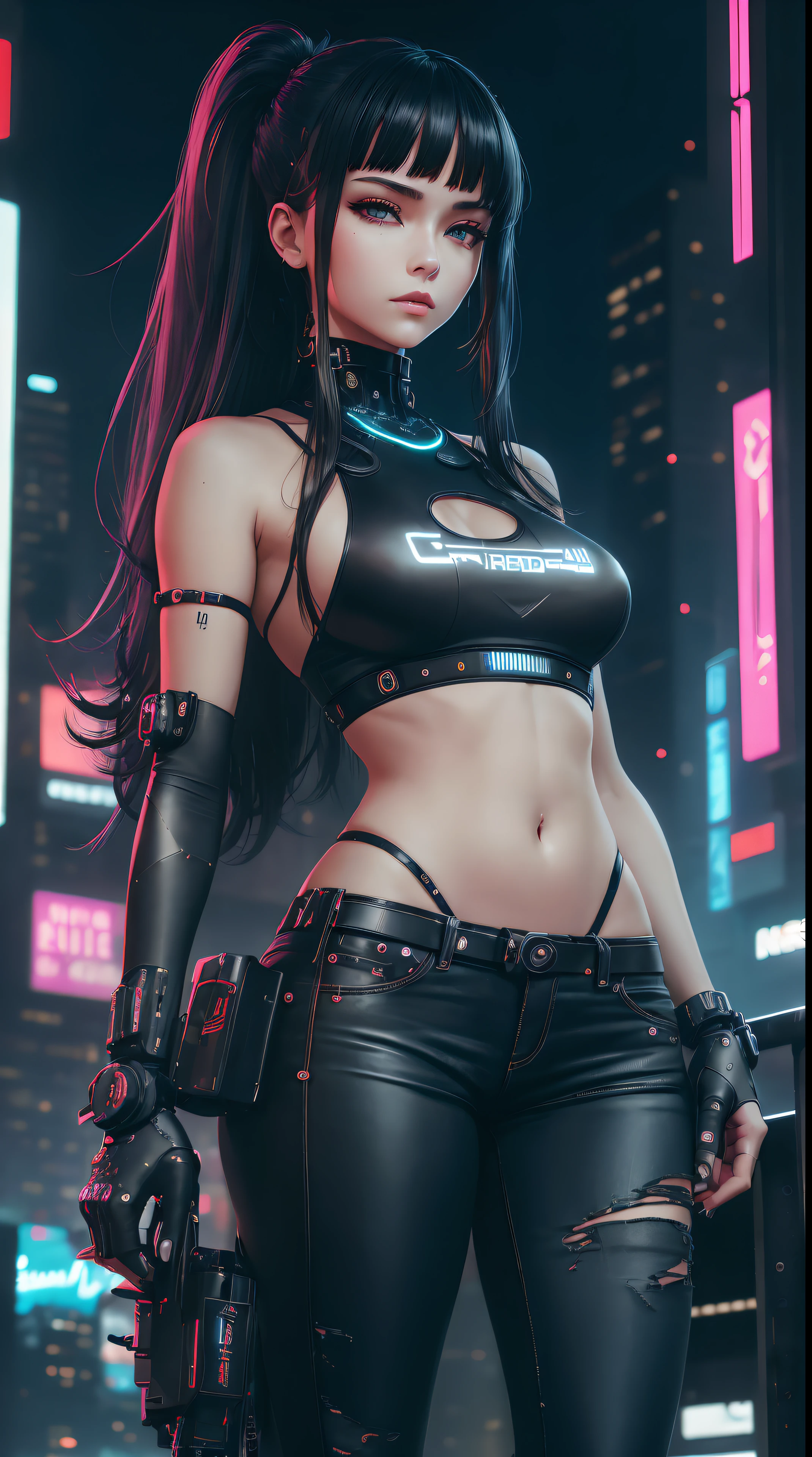 motor ilusorio:1.4,CG K ultrarrealista,Fotorrealista:1.4,Textura de la piel:1.4,obra maestra:1.4,Beautiful woman in doll's underwear、Cyberpunk style yellow shorts,Medias rojas,minifalda azul,erotic lace,tetas grandes, labios grandes y jugosos, muslos gruesos y jugosos