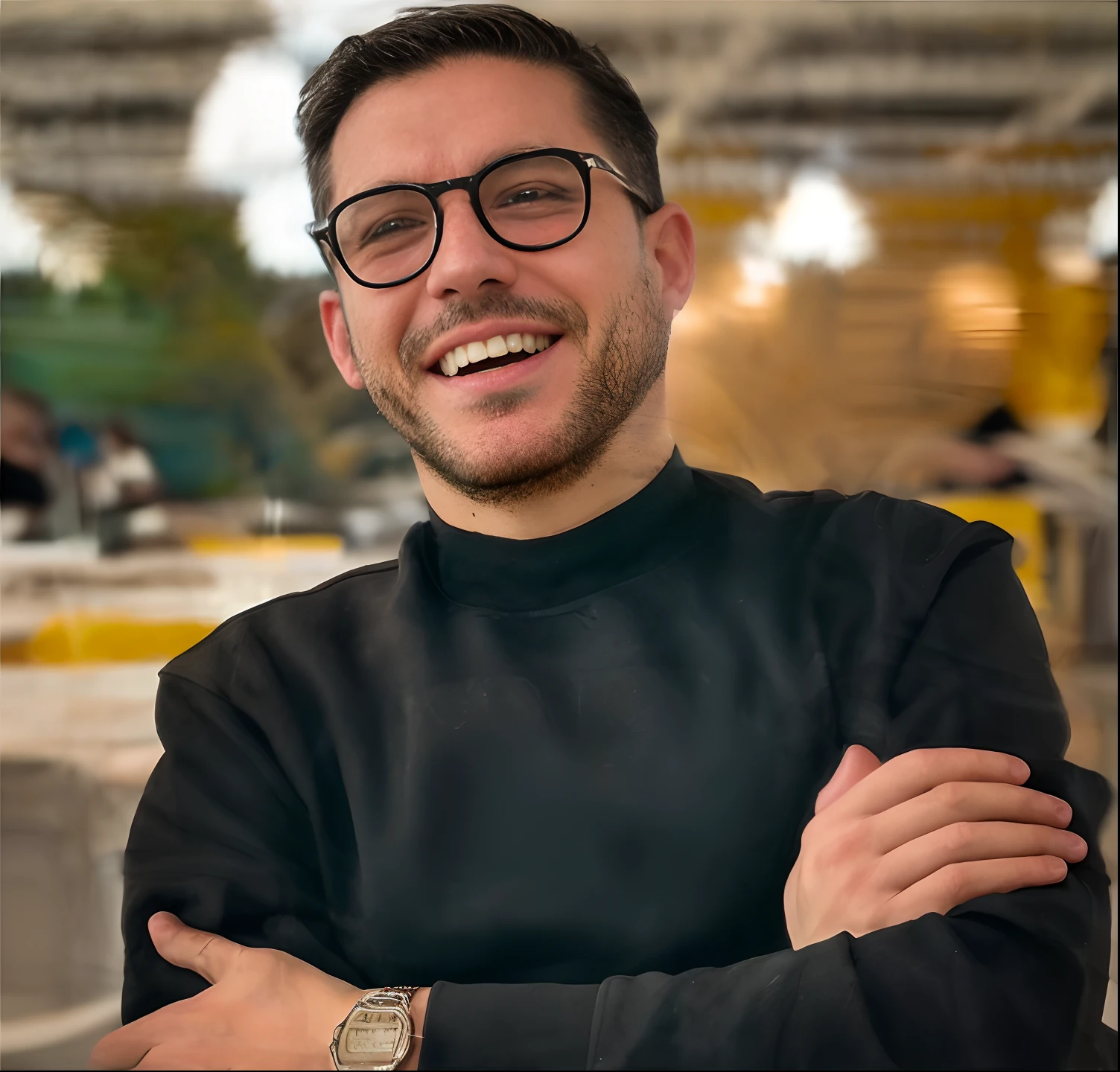 there is a man that is taking a selfie with his cell phone, Christian Dimitrov, taken in the early 2020s, imagem do avatar, George Doutsiopoulos, david rios ferreira, lorenzo vitturi, Aykut Aydogdu, sorrindo e olhando diretamente, foto de perfil headshot, icaro carvalho, Retrato NFT, Nicolau Kalmakoff