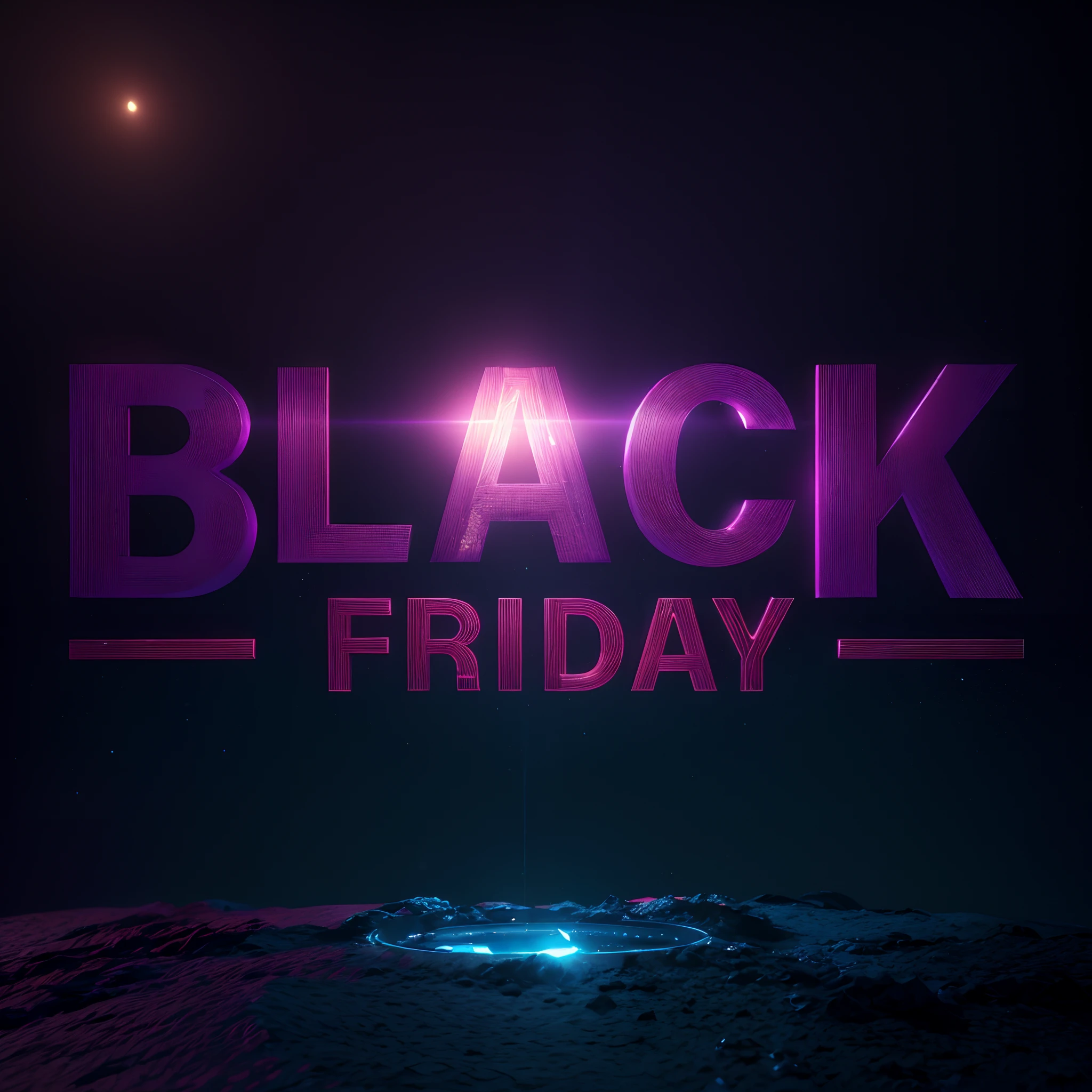 3d render, shimmering crystal-textured text, abandoned planet background, cinematic lighting