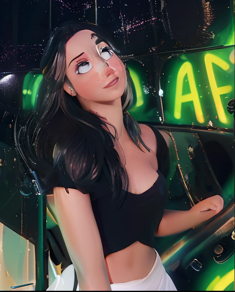 (best quality,4k,HDR),Estilo Pixar,Jovem de 26 anos,Retrato natural,deslumbrantes olhos verdes,pele clara,cabelos pretos lisos,Businesswoman,terno preto formal,beautiful face,Delicate features,lovely smile,postura confiante,iluminada pela luz suave do dia,fundo do horizonte da cidade,sombras sutis,dynamic compositing,cores vibrantes,meticulous attention to detail,Playful behavior, mas profissional,atmosfera acolhedora e convidativa,Flawless rendering,Texturas realistas,ultra-detailed facial expression,Expressive eyes and lips,olhos cintilantes com uma pitada de travessura,fios de cabelo macios e brilhantes,Subtle makeup enhancing your natural beauty,terno perfeitamente adaptado acentuando sua figura,sofisticado, but affordable,Creative and inspiring spirit,Portrait Capturing Your Ambition and Determination,Intense focus and movement in your eyes,movimento gracioso e postura equilibrada,Creating a sense of movement and energy in the artwork,Breathtaking clarity and sharpness,efeito tridimensional imersivo,perfect lighting,Illuminating your features in a flattering way,paleta de cores equilibrada e refinada,com estalos de tons vibrantes,melhorar o impacto visual geral,Finding the right balance between realism and stylization,showing her in a moment of triumph and confidence,uma obra-prima atemporal,showcasing the beauty and strength of the modern woman.