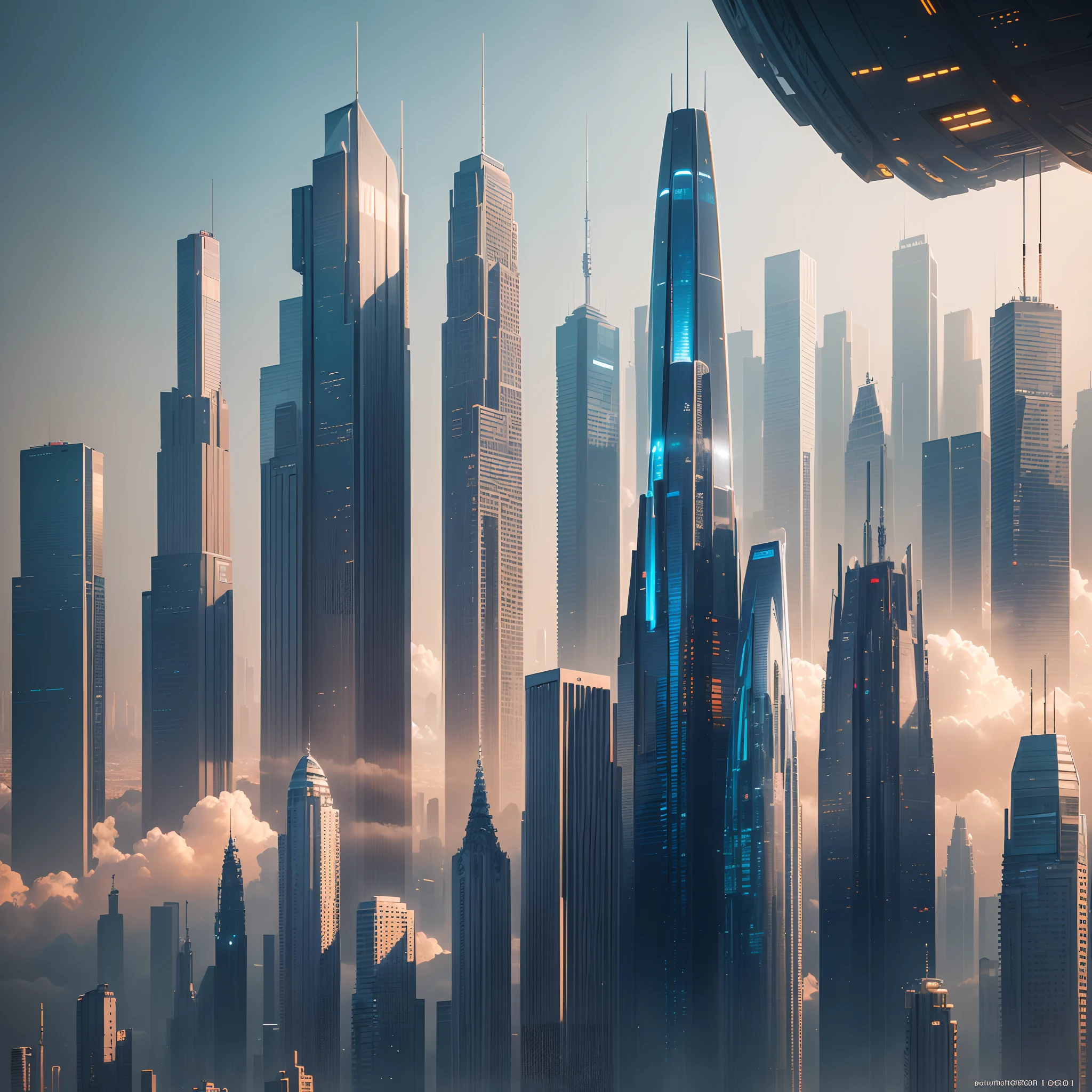 (Best Quality, 8K, Ultra-detailed:1.2), Futuristic cityscape of towering skyscrapers, Cyberpunk, Sci-Fi Art, planet earth, A futuristic world, masutepiece, Glass skyscraper, Imaginative, Buildings 100 times taller, Vivid colors, Dramatic Lighting，kosmos，A world far beyond the imagination of mankind