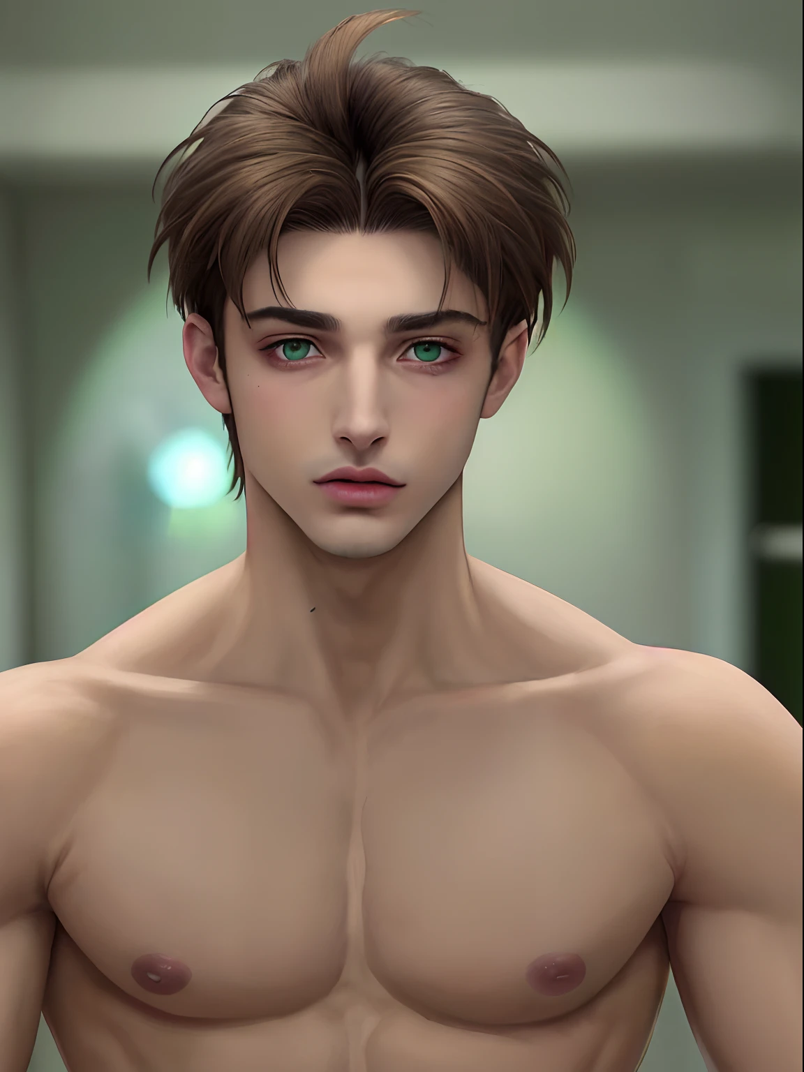 Chico Bad boy, 20-year-old green-eyed boy, brown light hair, chico realista, chico perfecto, imagen perfecta, imagen realista, imagen profesional, imagen realista, mirada peligrosa, mirada misteriosa