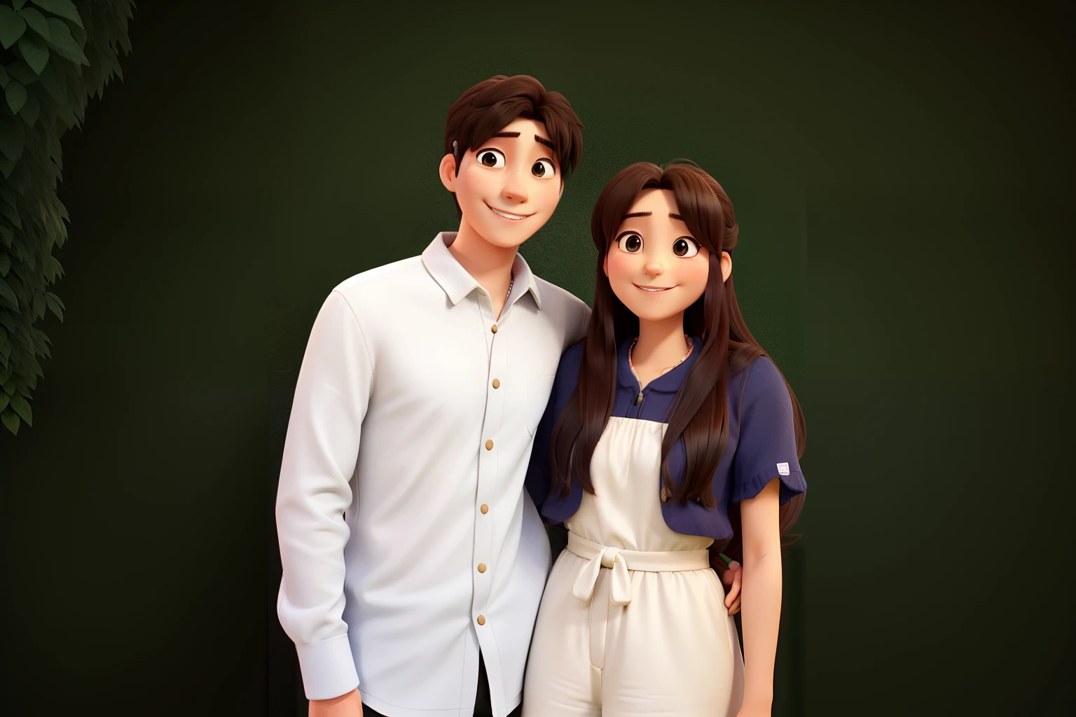 Hugging couple smiling at a selfi