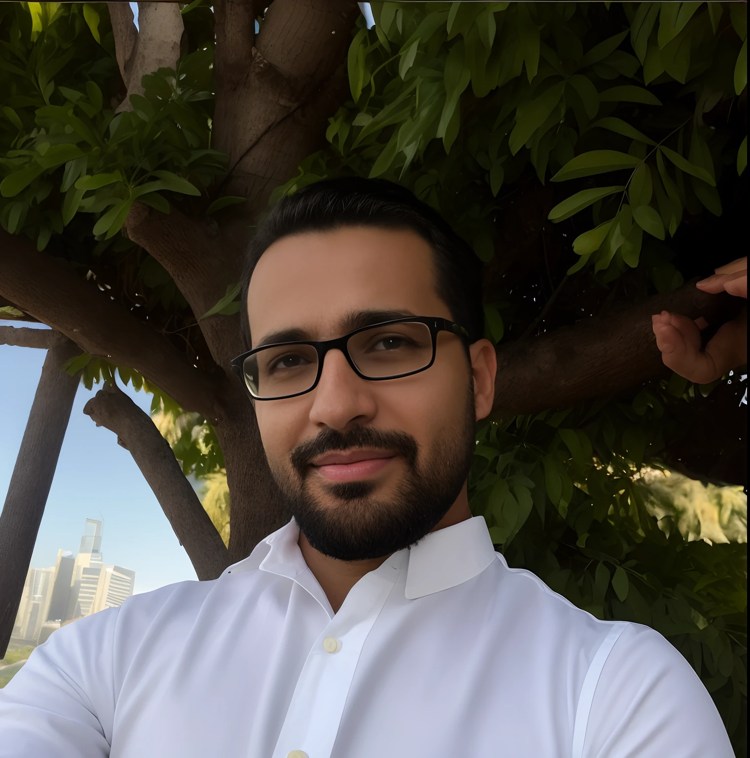 There's a man with glasses and a beard sitting under a tree, Emad Mostaque, imagem do avatar, Ahmad Merheb, cerca de 3 5 anos, Mohamed Chahin, andres rios, david rios ferreira, foto de perfil profissional, imagem profissional, 3 2 anos, foto de perfil 1024px, Alex, icaro carvalho, foto do perfil