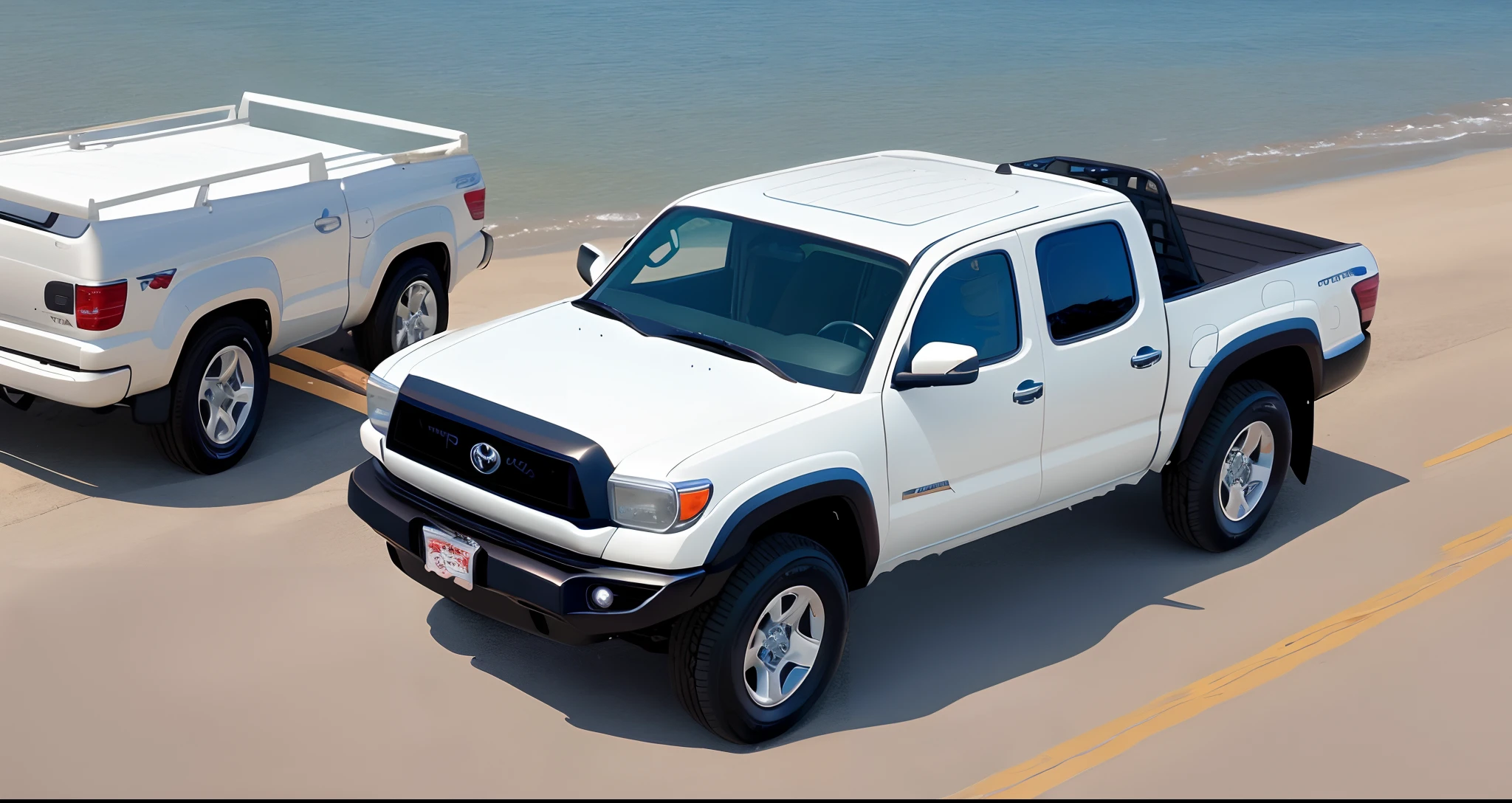 2007 Toyota Tacoma dual cabin with coast guard paint