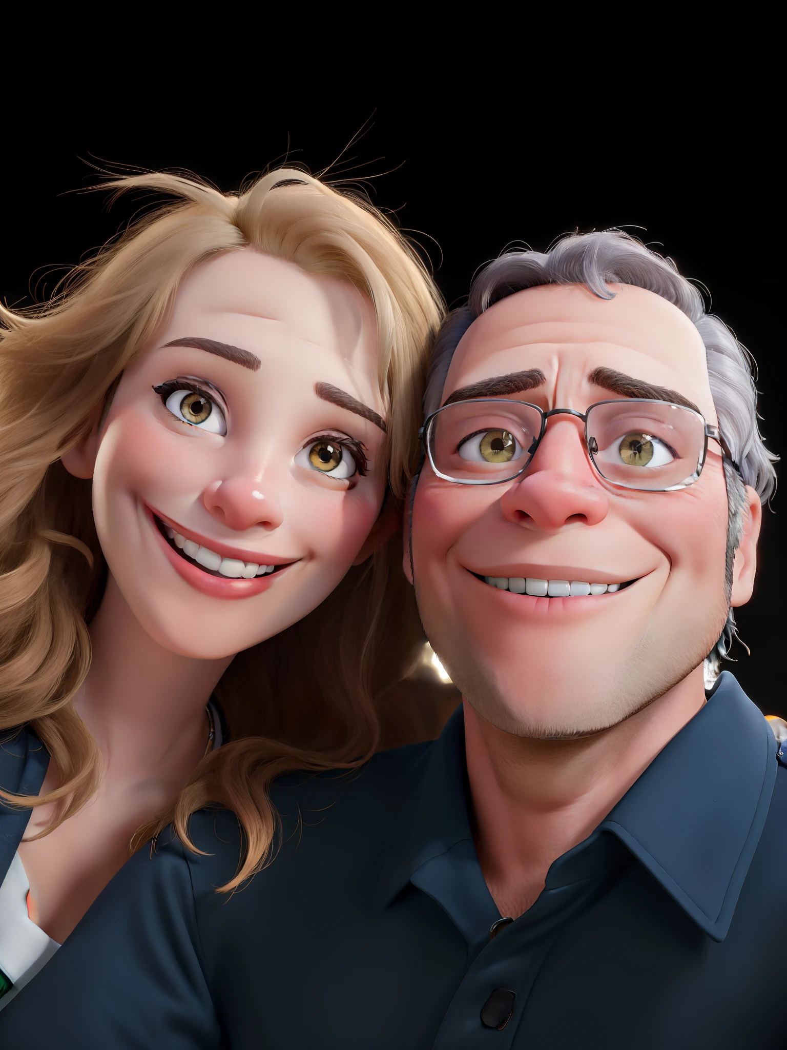 Homem e mulher sorridentes posando para uma foto em uma festa
