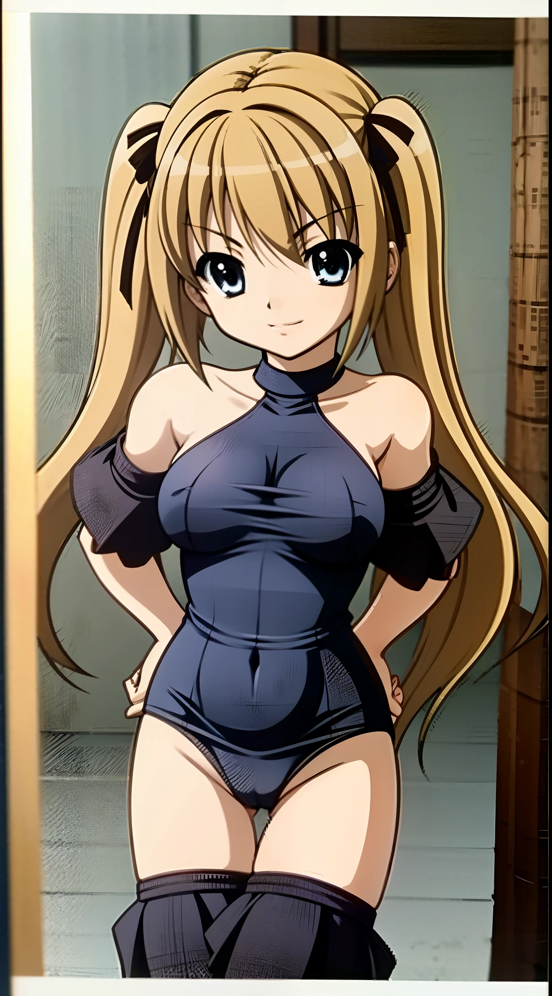 a blond,elongated twin tails,Beautiful blue eyes,Thin eyebrows,de pele branca,Undersized breasts,robe blanche