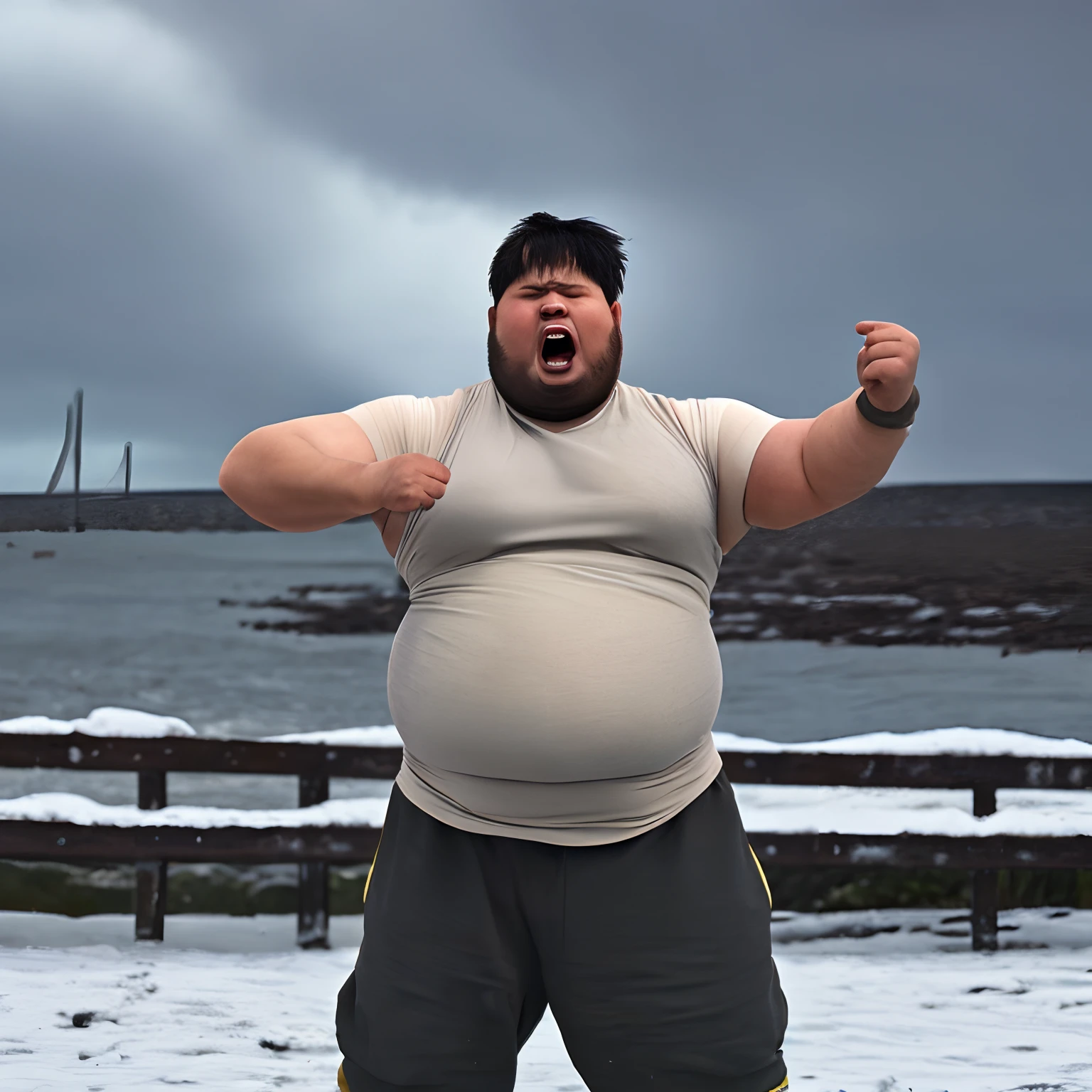 Angry and fat North Wind boy