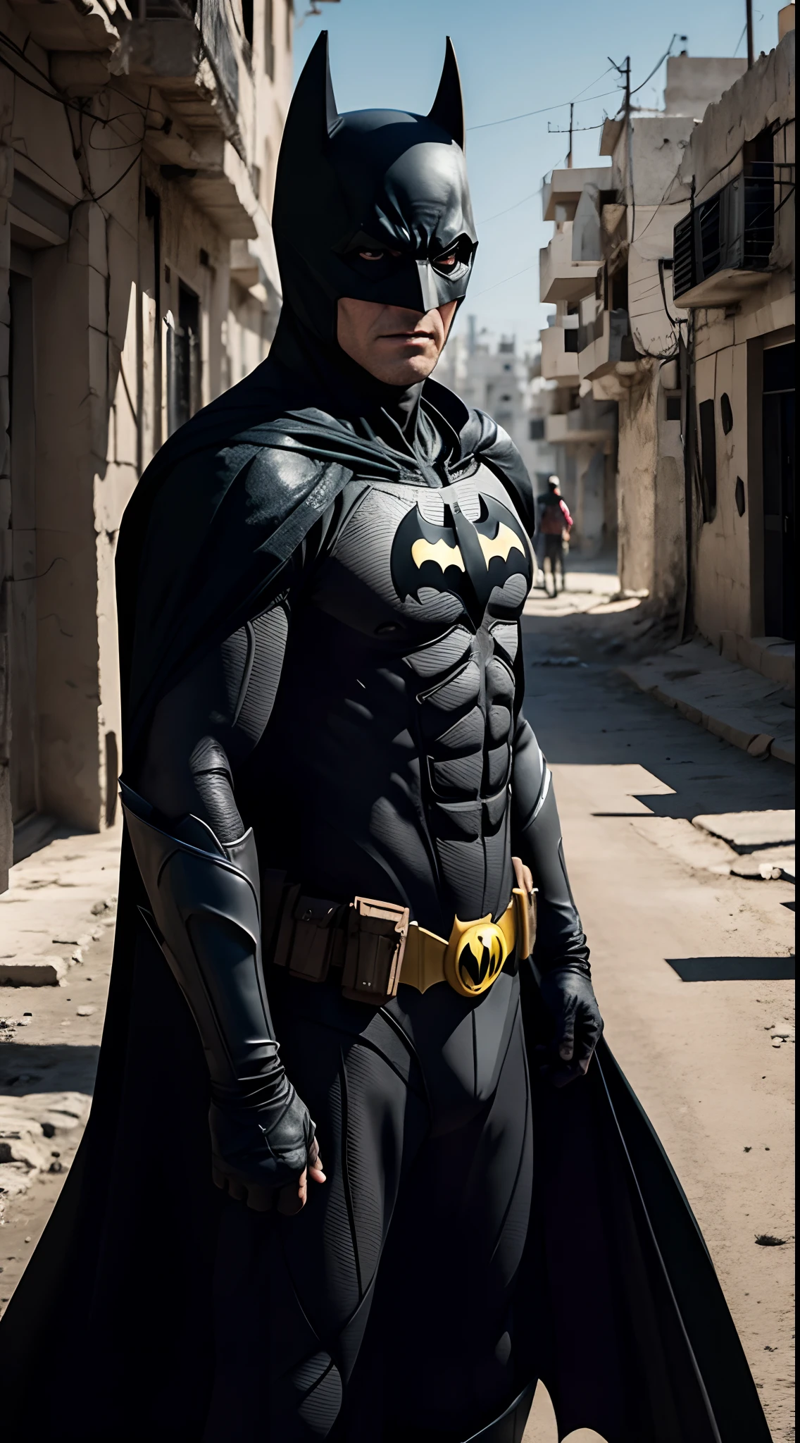 Batman photo with kids palestine