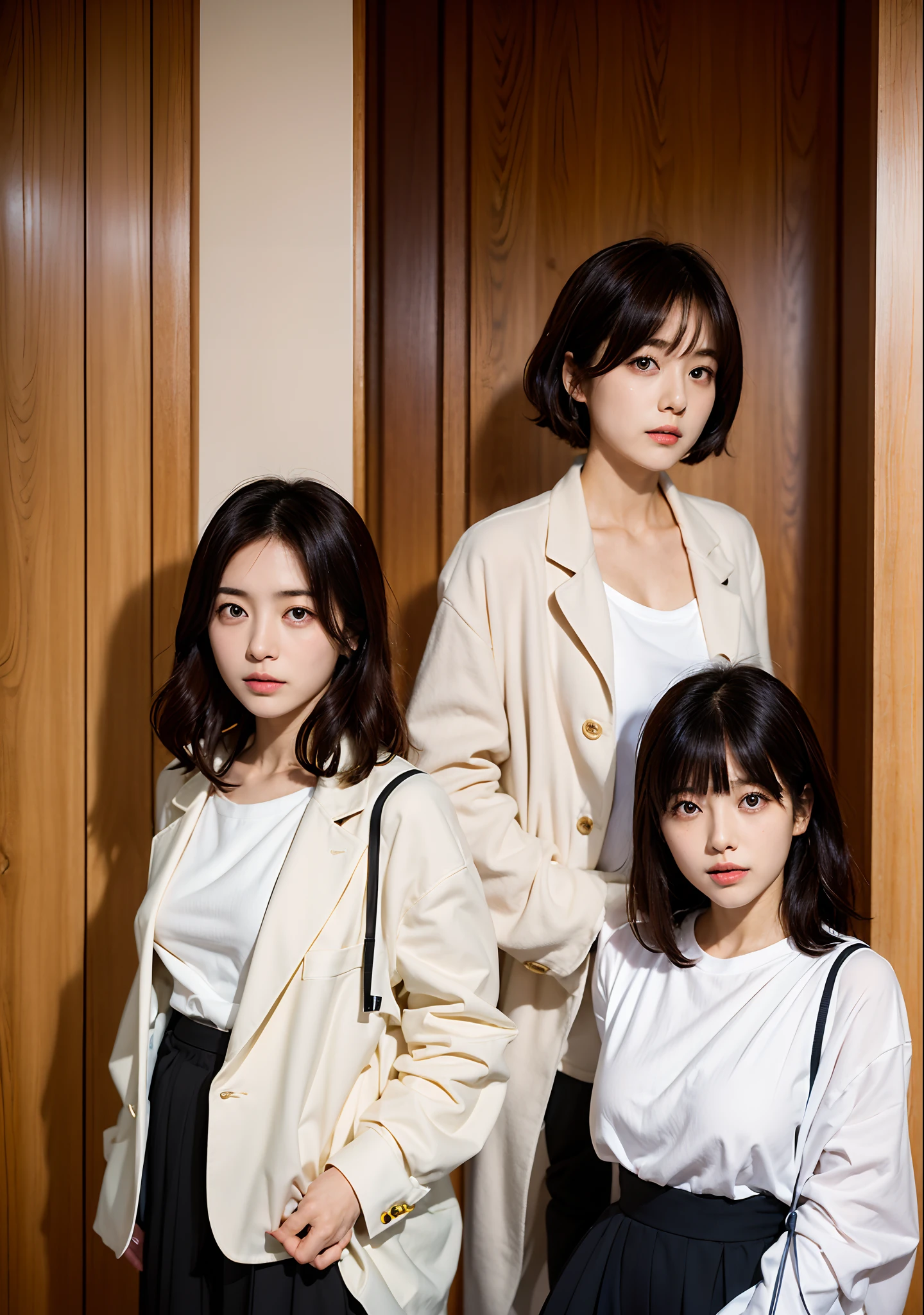 arafed photo of a woman with a white shirt and a black hair, shiori teshirogi, kotegawa yui, yasumoto oka, narumi kakinouchi, chiho, kimi takemura, 奈良美智, harumi, sui ishida, aoi ogata