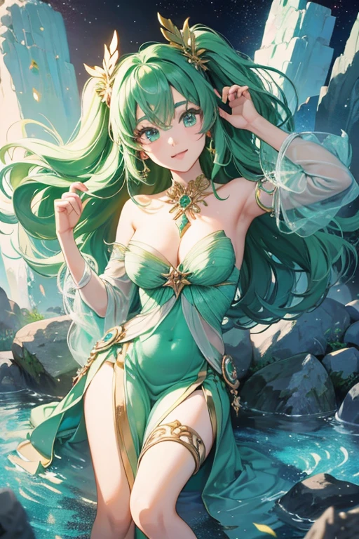 Palutena, breasts Big and heavy ,Sticky white liquid , costume laying on a pool, guweiz, artwork in the style of guweiz, wlop and rossdraws, extremely detailed artgerm, wlop rossdraws, wlop and sakimichan, by Yang J, wlop and artgerm, wlop art, guweiz masterpiece, ahri