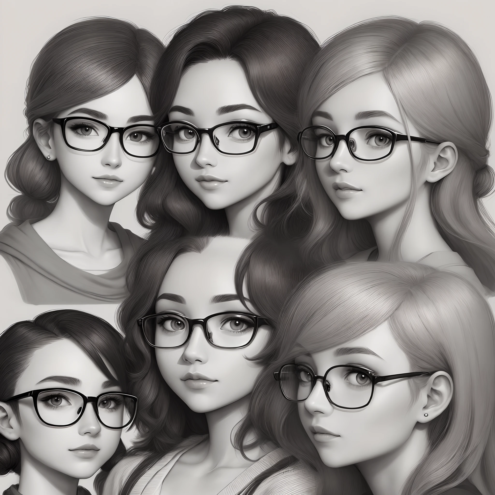 Eyeglasses sketches