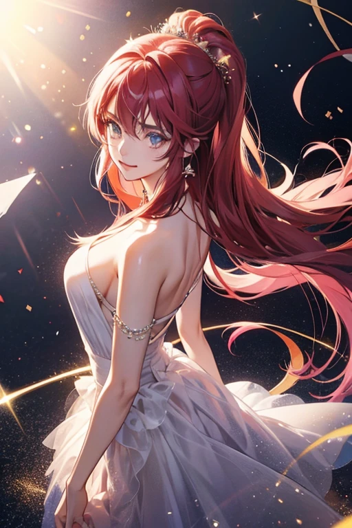 anime style; 3d; glitter; spinel stone goddess
