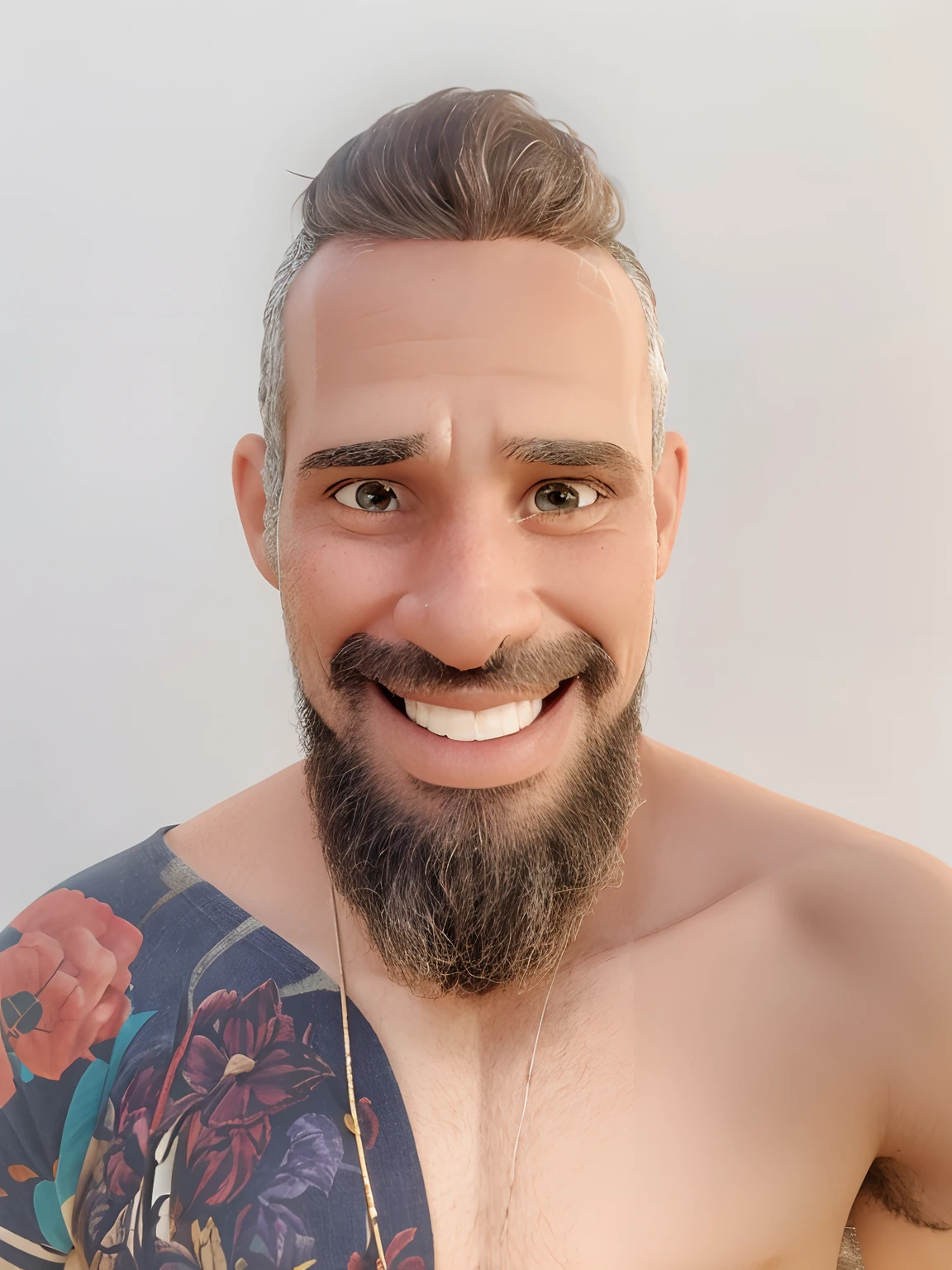 Homem 43 anos de barba sorrindo