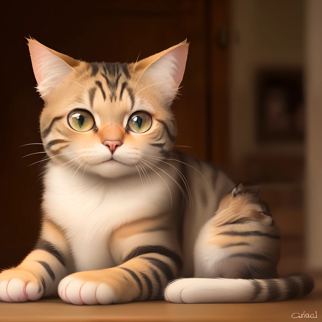 Garfield the cat squinting his eyes looking confused