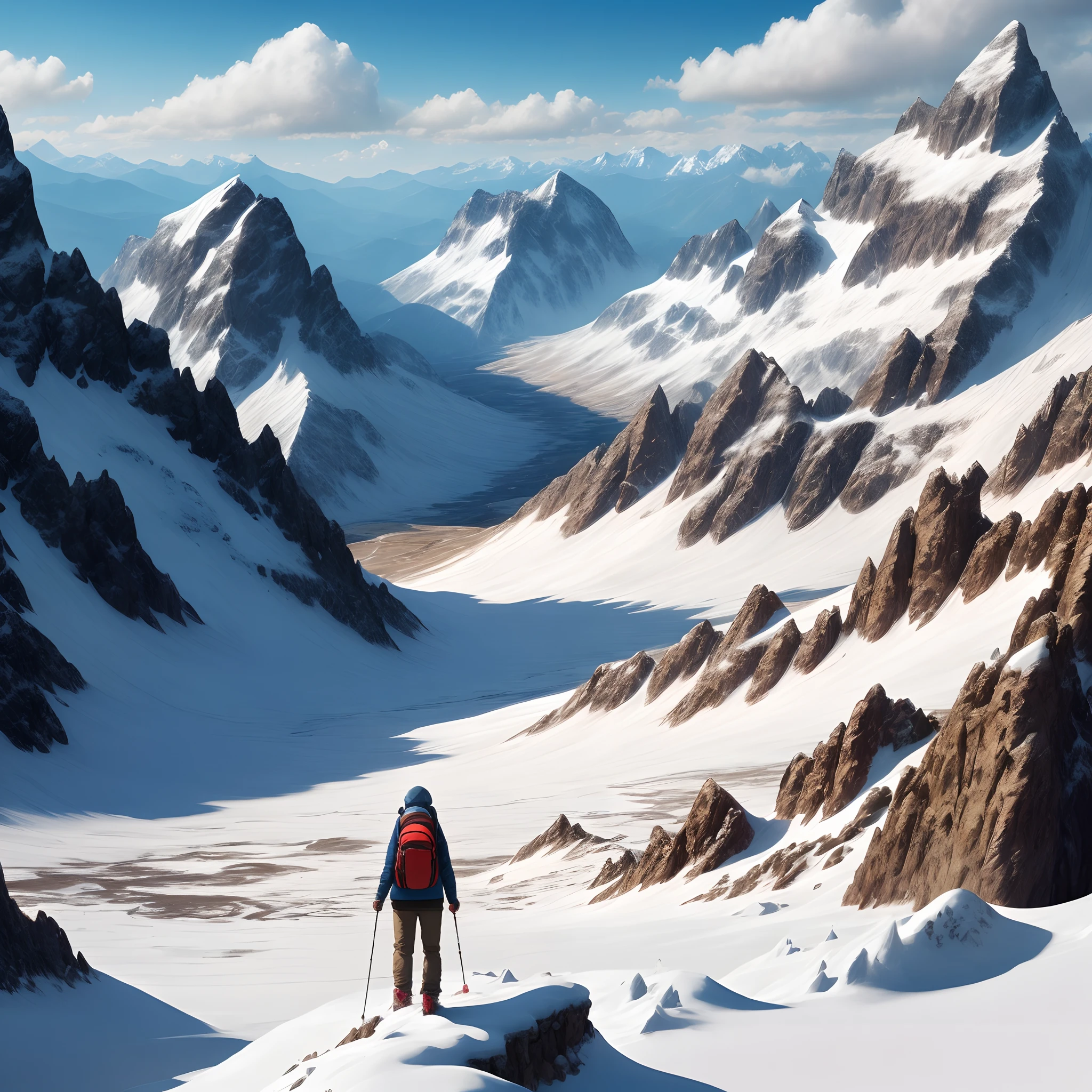 Hide the word happy in a mountain range