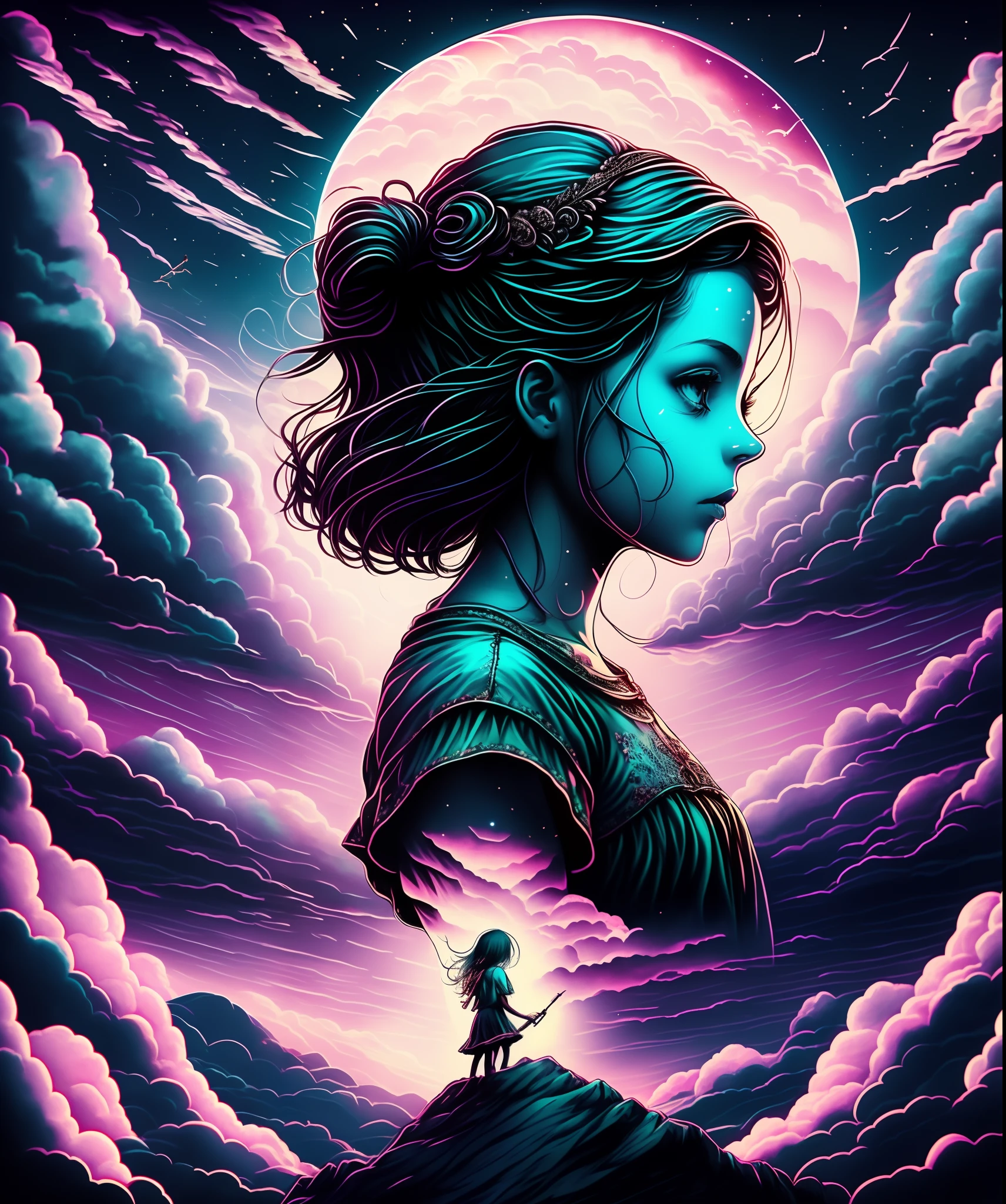 Girl in sky