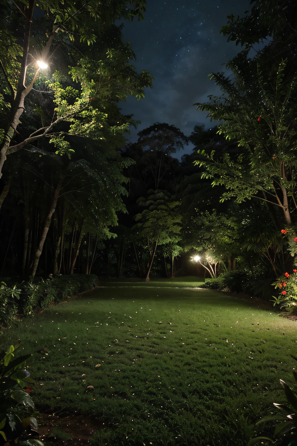 floresta encantada a noite