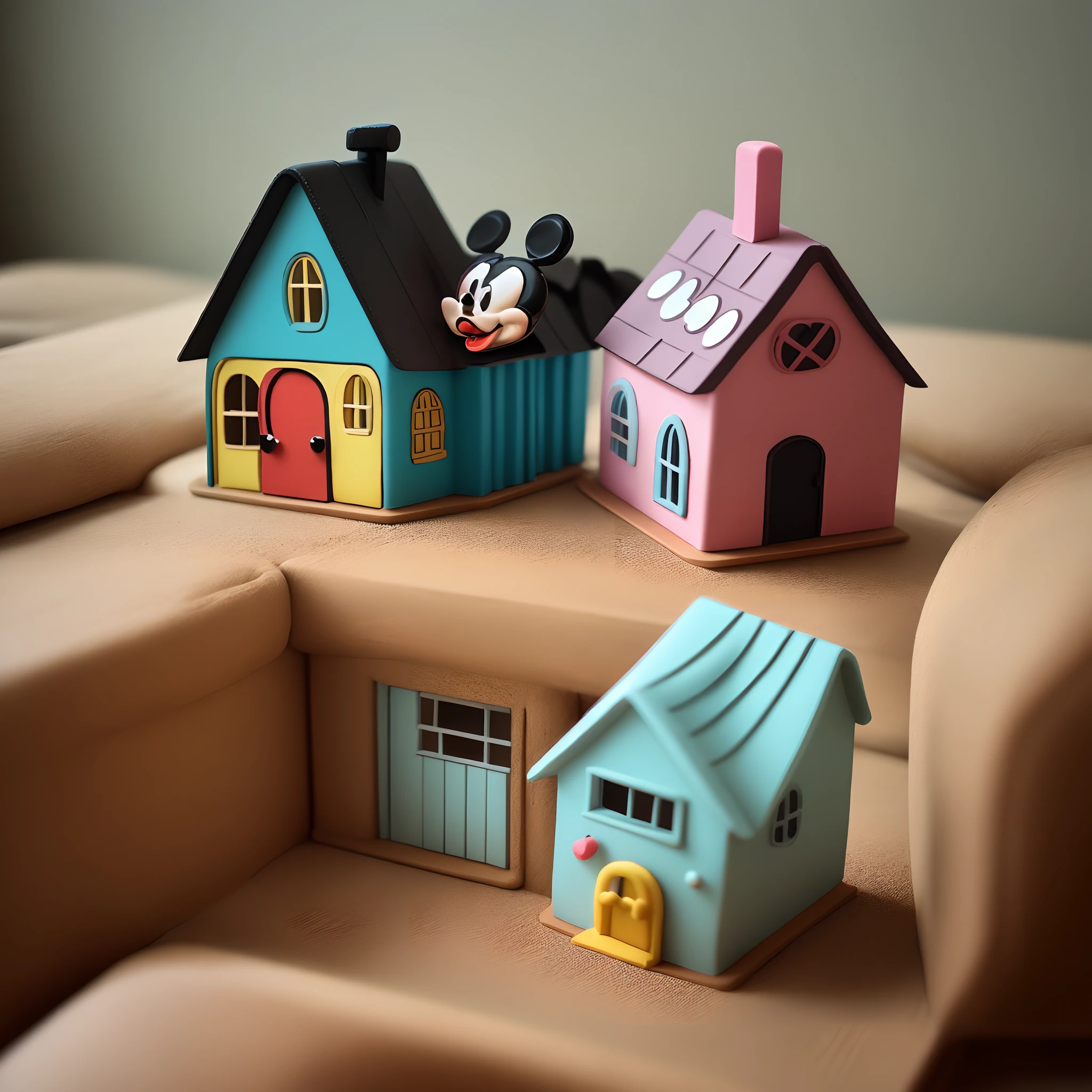 Mickey Mouse rubber house artstyle