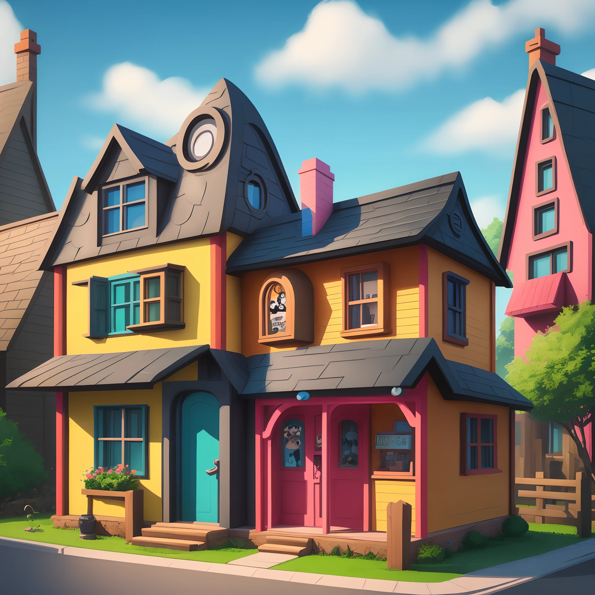 Mickey Mouse rubber house artstyle