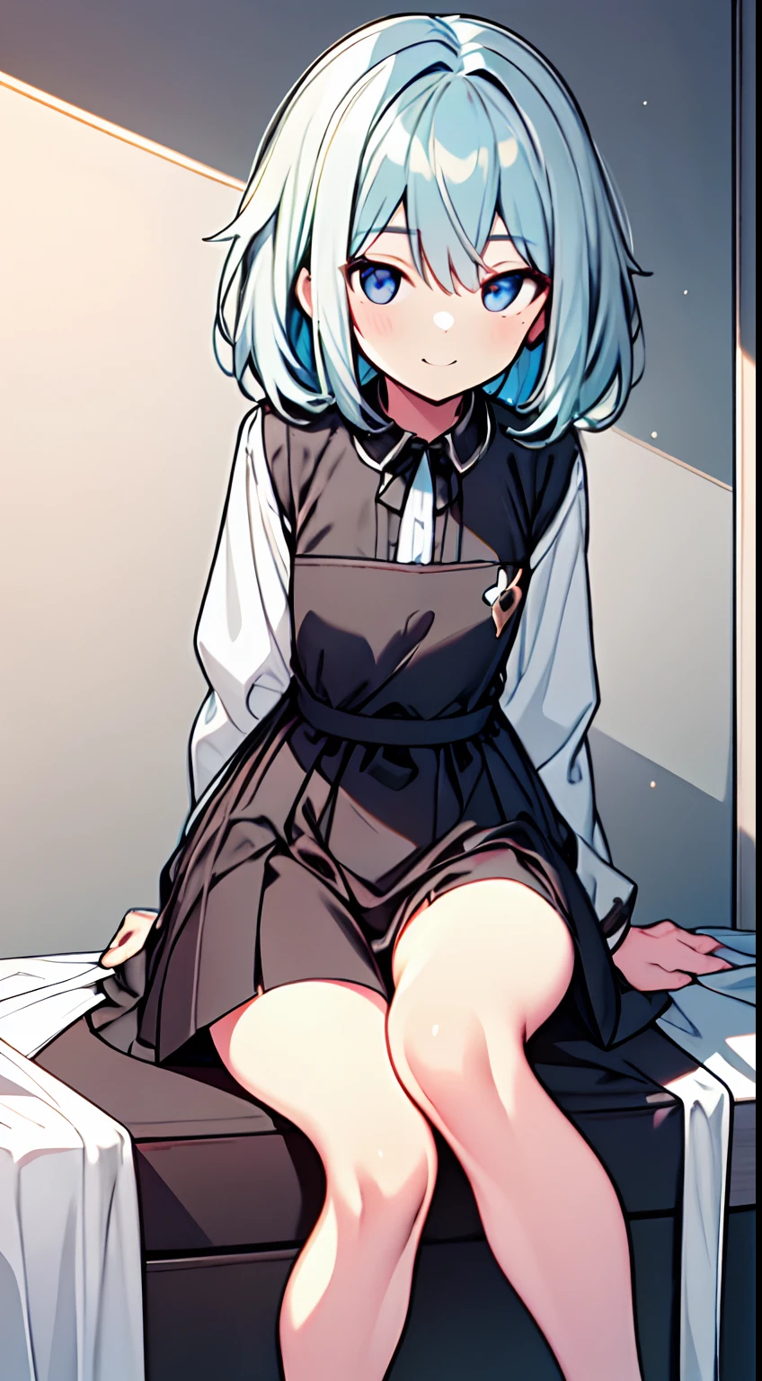 (8K、masterpiece、Highest quality、Super detailed、Professional Lighting、Beautiful Face)、 Navy blue see-through school swimsuit, dark skin:1.2)、(correction:1.1)、(short、small、small:1.2)nsfw、Elementary school girl、8-year-old、Flat Chest、Glasses、Two beautiful girls、(Group shot:1.2)、(sweater:1.2)、(Tiered flare skirt)、(Gorgeous detailed embroidered panties)、(Skirt Lift:1.5)、Put your hand on your skirt、(Panty shot)、Panty Focus、plump、pubic hair、smile、Black Short Hair、Voluminous straight hair、Parted bangs、Lip gloss、Pale skin、Glowing Skin、, Striped panties, Butt,squat,