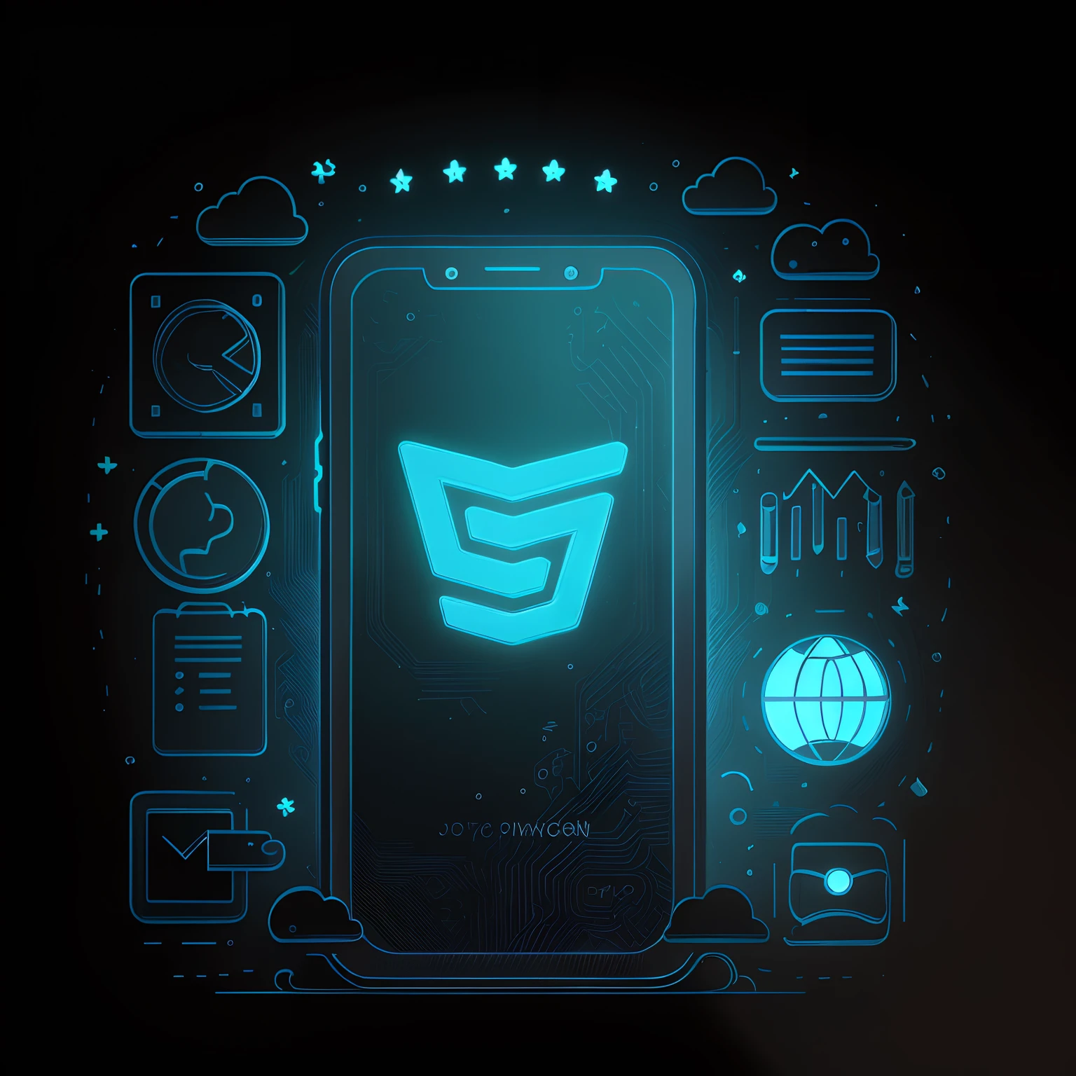 Simple and clean illustration, Financial element icon, Simple illustration, author:Android Jones, 2d matte illustration, app design, icon for an ai app, 2. 5 d illus, with lots of text and icons, simple 2d flat design, full page illustration