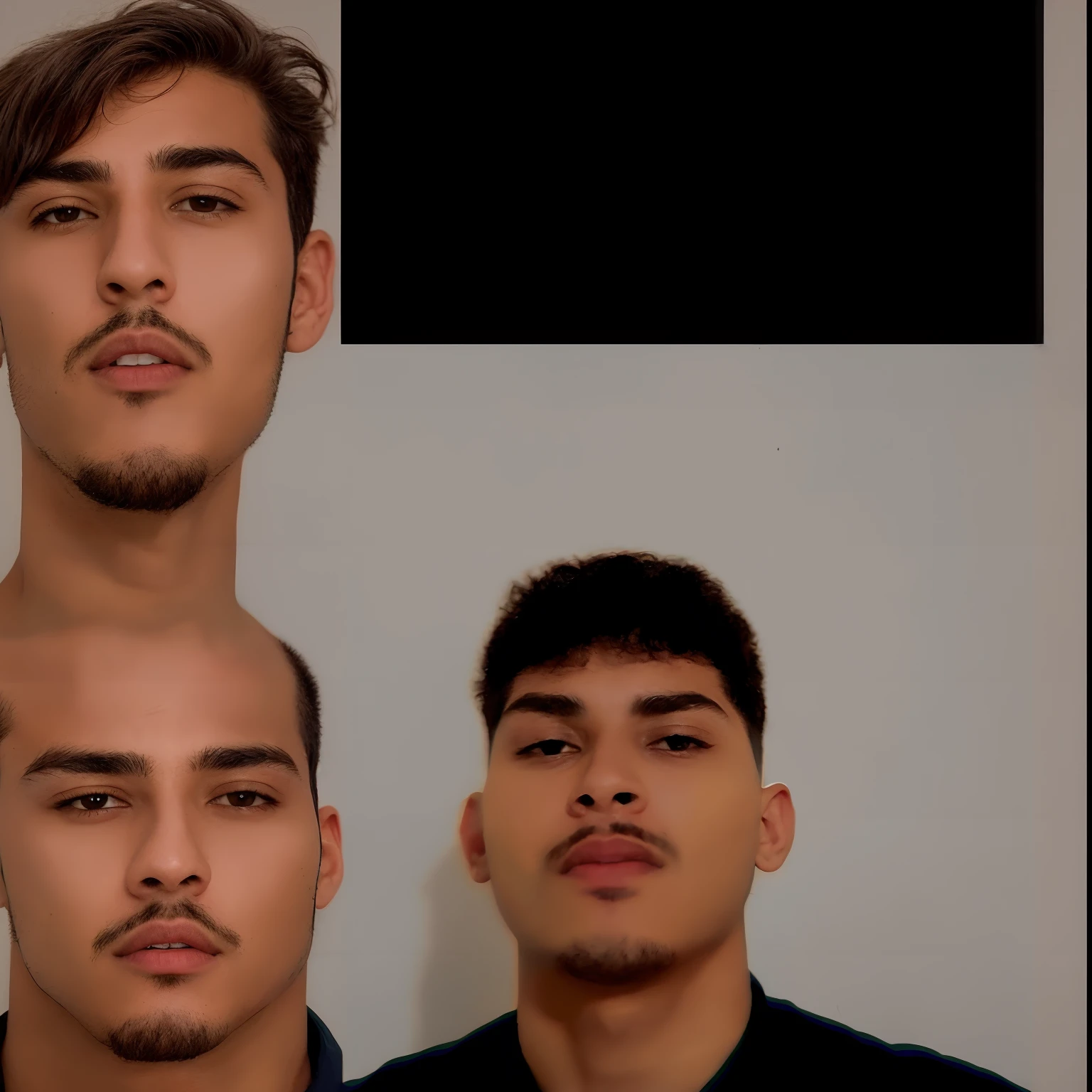 There's a man in a black shirt and tie, Unibrow, em torno de 1 9 anos, Riyahd Cassiem, taken in the early 2020s, foto de perfil headshot, foto headshot, imagem frontal, head shoot, halfbody headshot, Foto de perfil, 18 anos, andrew gonzalez, 1 / 2 headshot