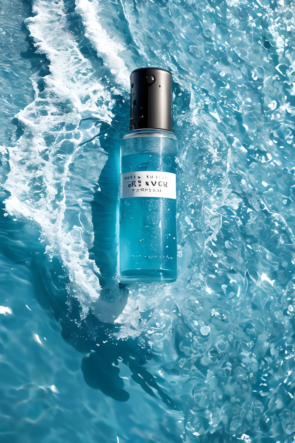 row,Bottle,From above,No Man,still-life,water,Waves,spatter,