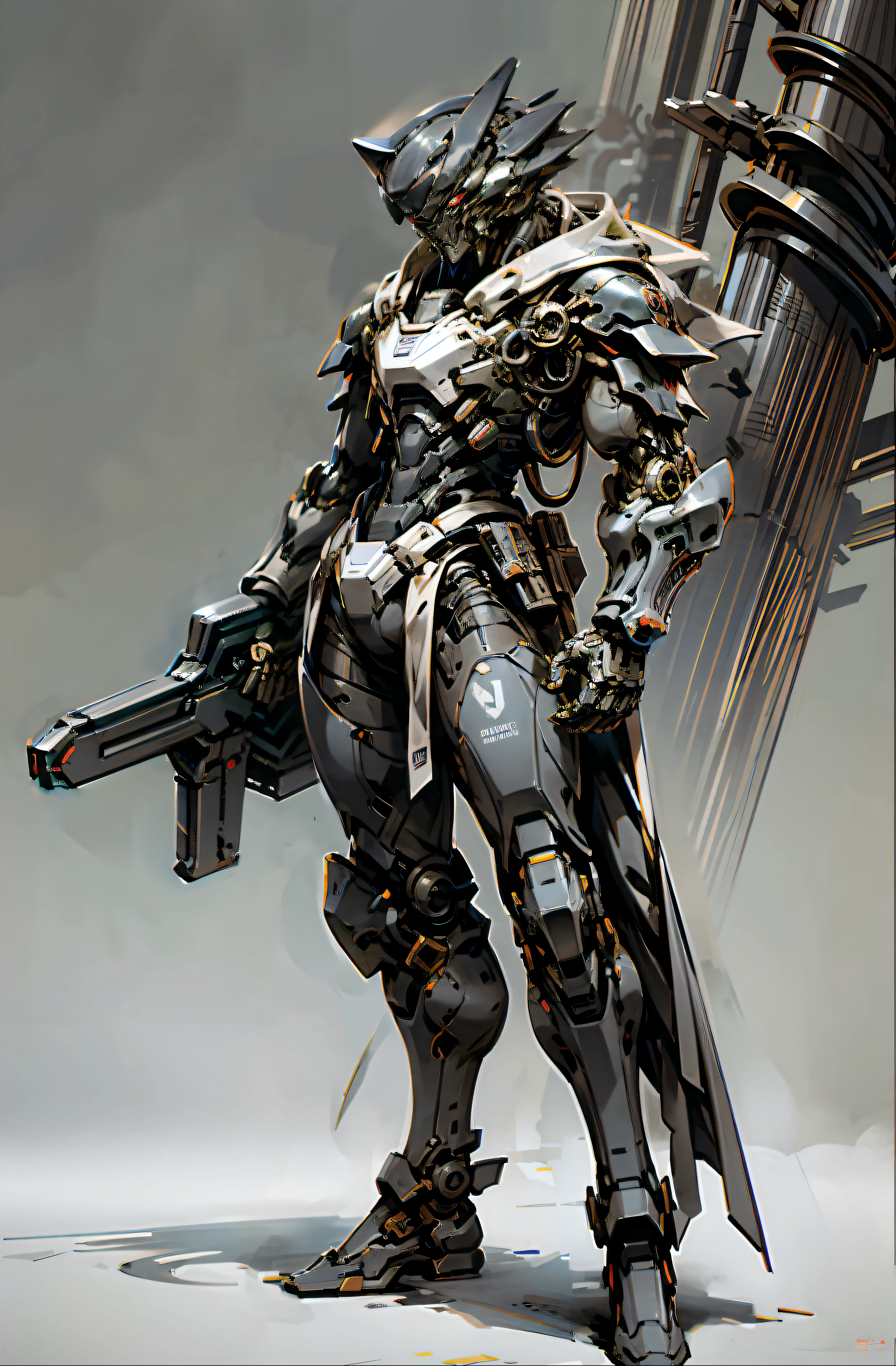Samurai mechanical armor,Armed with unambiguous weapons,Streamlined black and red design,wearing in black cloak,A great piece of the 1 man robot,Art of the highest quality,8K ultra-high resolution,动态照明,Cinematic magnificent,Bright colors,tmasterpiece, Best quality at best, high high quality, (A futuristic:1.1), (Cyberpunk costumes), 电影灯光, (Exquisite future), Beautiful and beautiful, ultra - detailed, great composition, floatking, depth of fields, (VerydetailedCG,Unity 8k壁纸), (Beautiful detail background) dramatic lights, GOGETTA, mechs,
信息