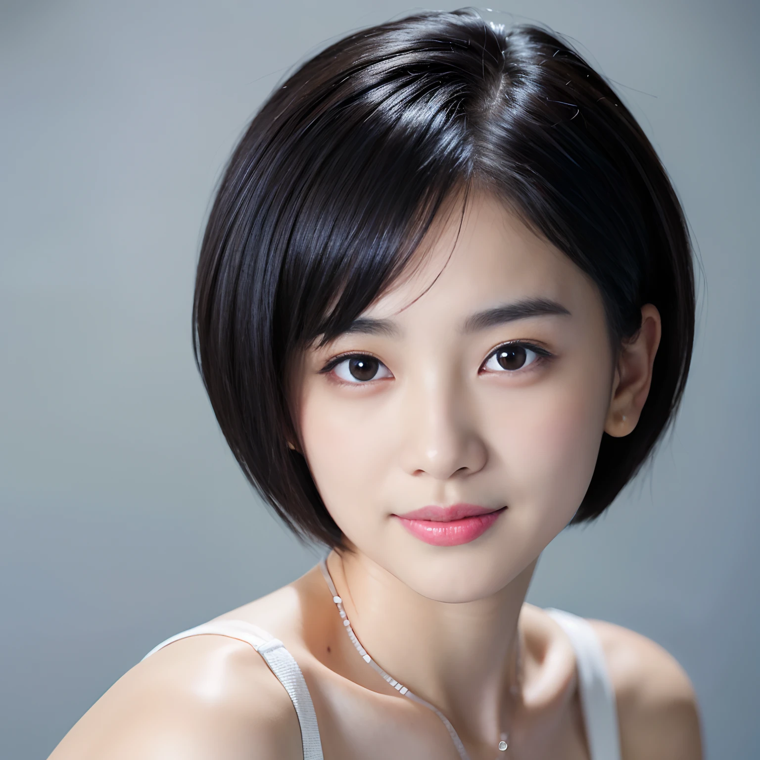 Best-Quality, Masterpiece, Ultra-High-Resolution, (Photorealistic:1.4), Raw-Photo, Hyper-Detailed, 1girl, (6--old, anese famous idol, wearing loose sweater, portrait, face focus, (twinkle smile, looking at viewer), ((extremely cute face like a the most popular Japanese idol, amazingly beautiful big black eyes, beautiful black short-cut-haired, very beautiful white realistic skins)), detailed face, detailed eyes, detailed hair, detailed white realistic skins