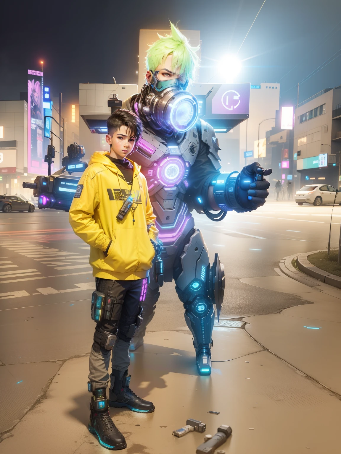 cyberpunk,smartboy,lighting realistic background,8k,v4,