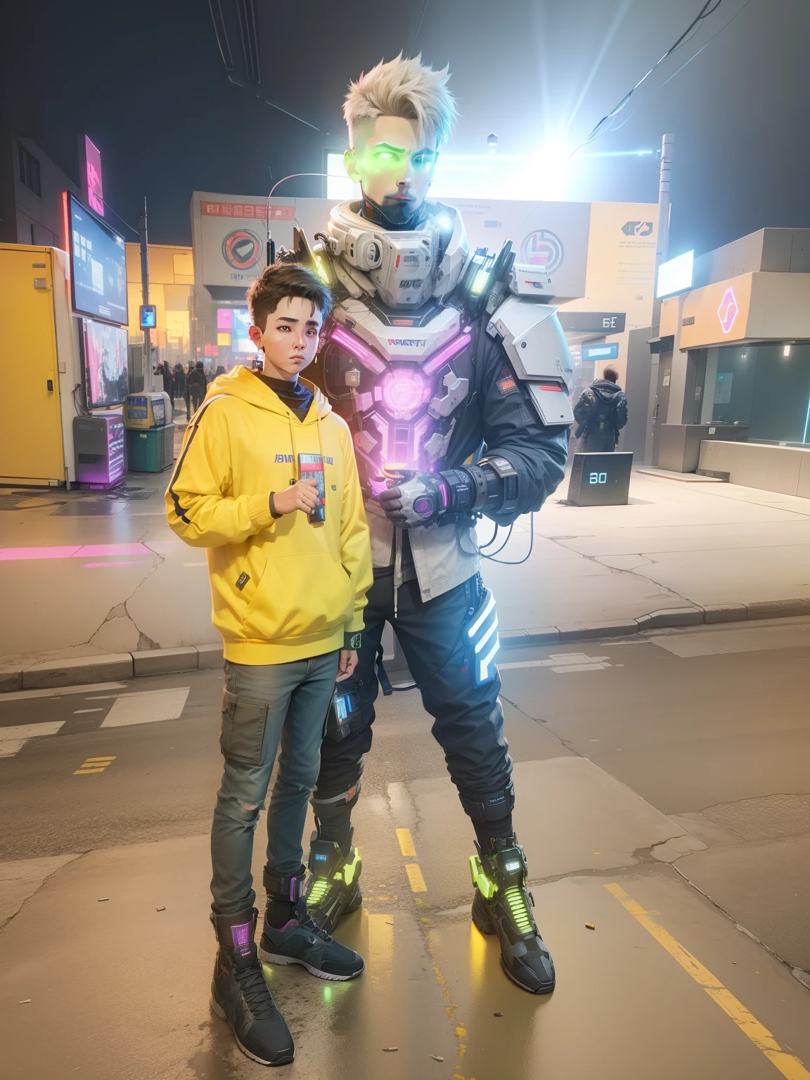cyberpunk,smartboy,lighting realistic background,8k,v4,