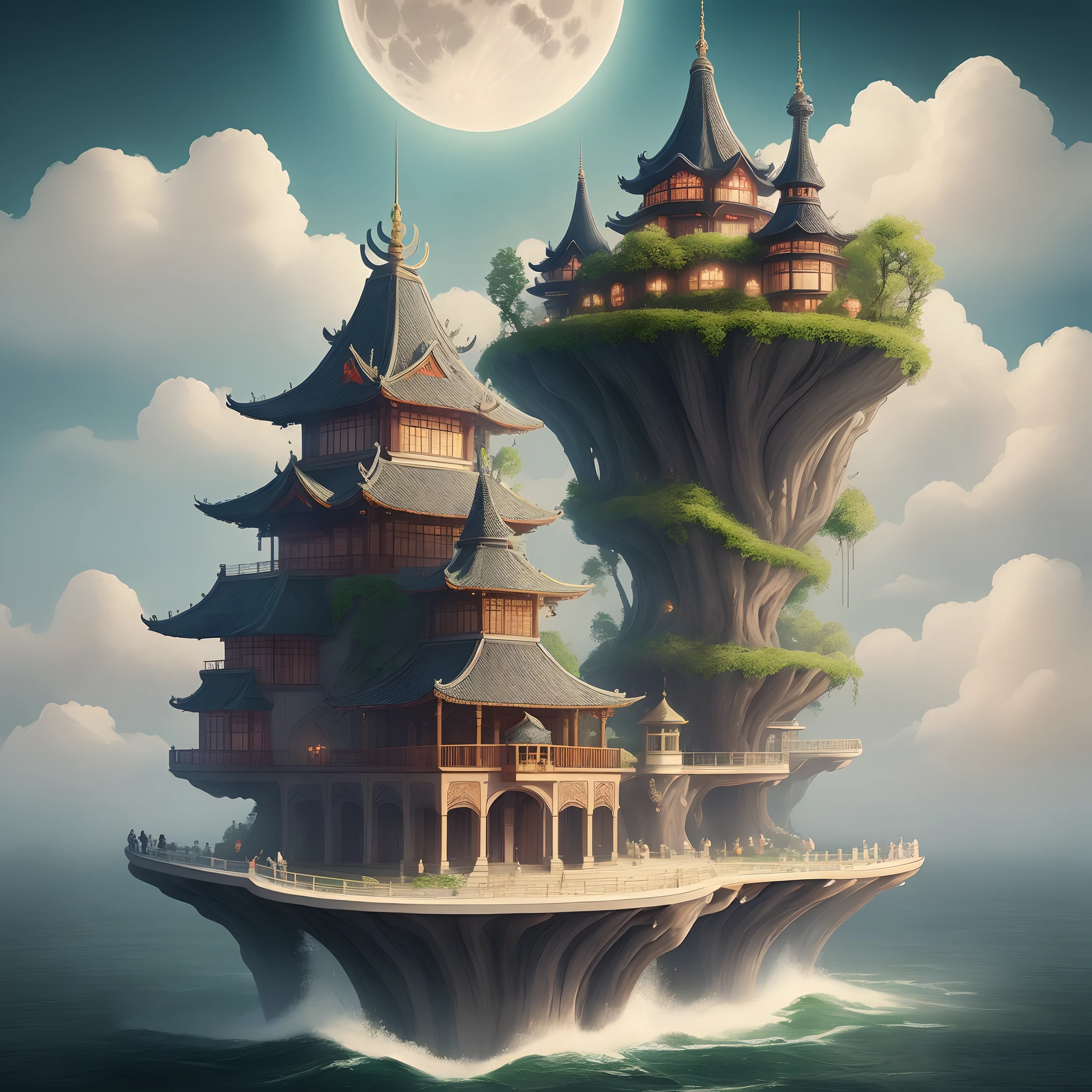 In the middle of the North Sea stand twelve floating islands,There are many palaces and pavilions on it,Tens of thousands of disciples of the Heavenly Machine Academy walked through it in moon-white robes,There are those who walk with the sword,There are not a few people who ride the Luanniao spirit animal,A fairy atmosphere。