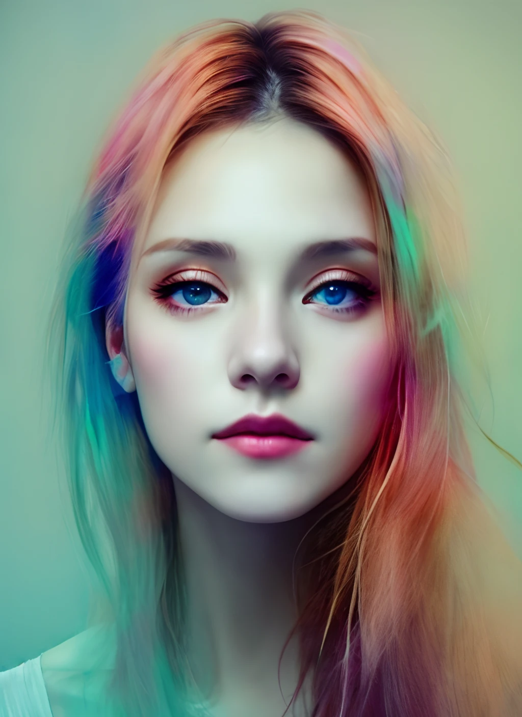a woman by agnes cecile, luminous design, pastel colours, ink drips, autumn lights