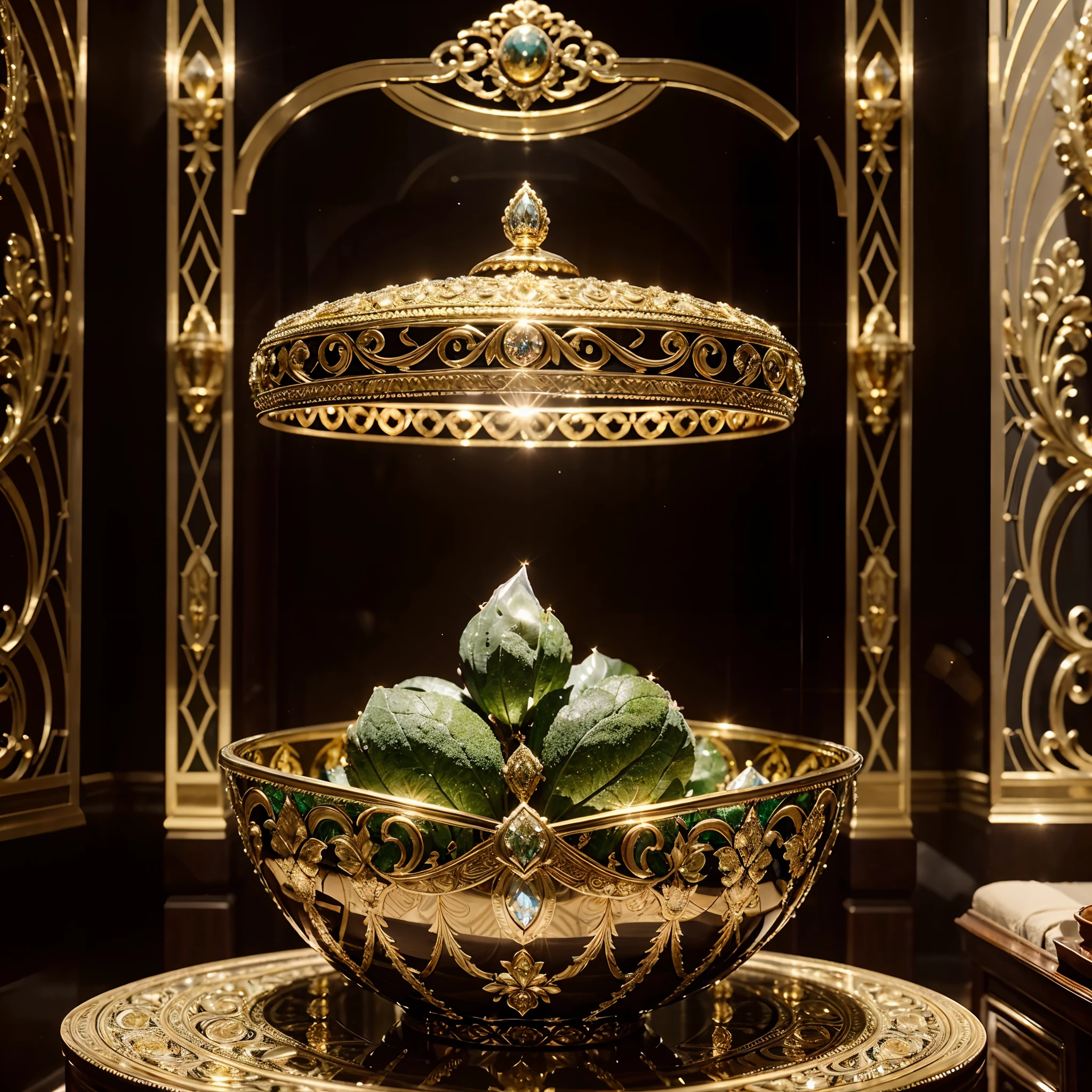 The prompt for generating a high-quality image of an Ovo de Fabergé could be as follows:
"Elegant, exquisite Ovo de Fabergé,"best quality, high-res, detailed:1.2, ultra-detailed, realistic:1.37","jeweled masterpiece","precious materials","intricate craftsmanship","delicate enamel work", "sparkling gemstones","golden ornaments","ornate design","impeccable artistry","lavish colors","reflective surfaces","gentle lighting","luxurious atmosphere","fine details","impressive scale","expertly carved elements","finely textured","historical significance","impeccable proportions","magnificent display","meticulous attention to detail","opulent aesthetics","captivating beauty","rare and valuable","museum-quality artifact","immaculate preservation","heritage and legacy","stunning craftsmanship","dazzling beauty","timeless elegance","impeccable artwork","regal and majestic","symbol of refinement","exquisite details","ornamental motif","intricate patterns","flawless composition","magnificent centerpiece","ornate decorations".
Remember to organize the tags in order of importance and avoid including any explanations. Let your creativity flow and imagine a captivating image that captures the essence of the Ovo de Fabergé!