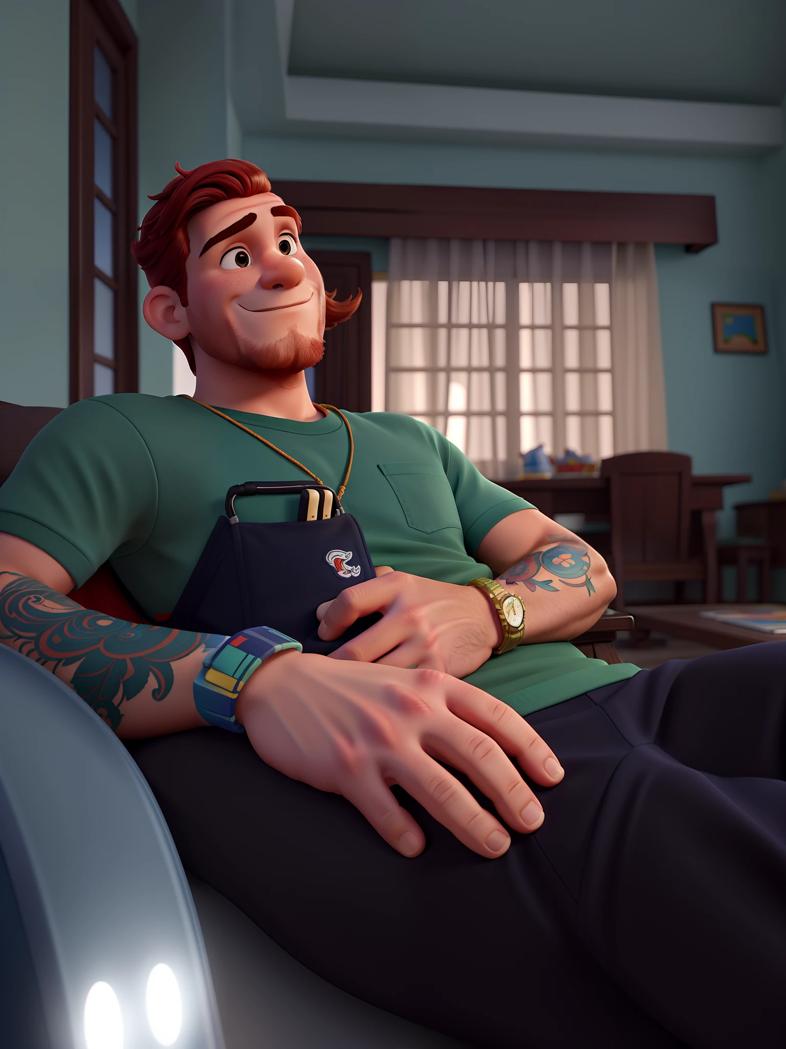 Um homem moreno no estilo Disney pixel com boa qualidade e melhor qualidade