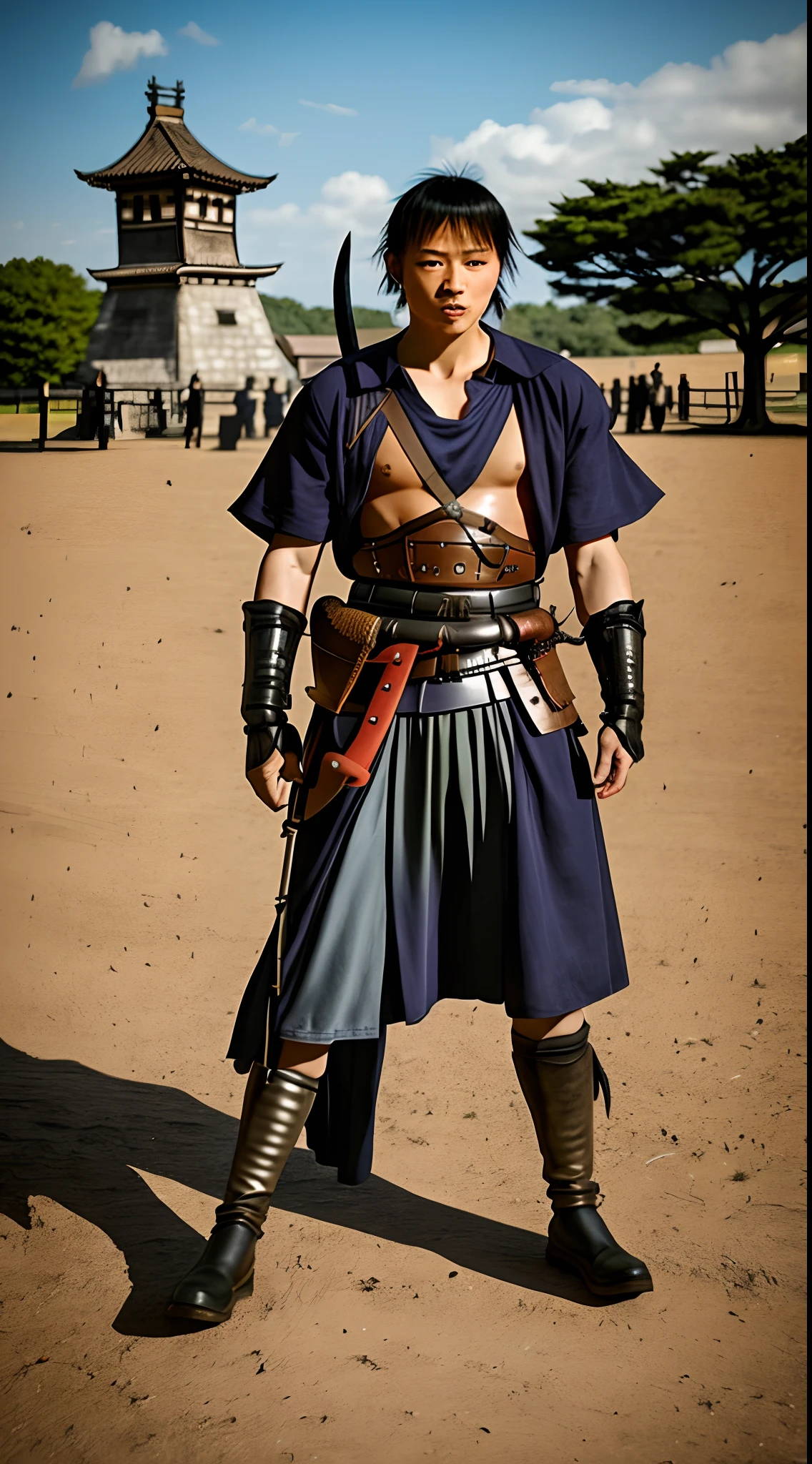 Samurai anime boy