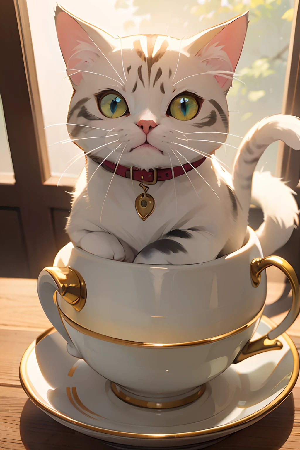 Cat tea, masterpiece, best quality, super detail