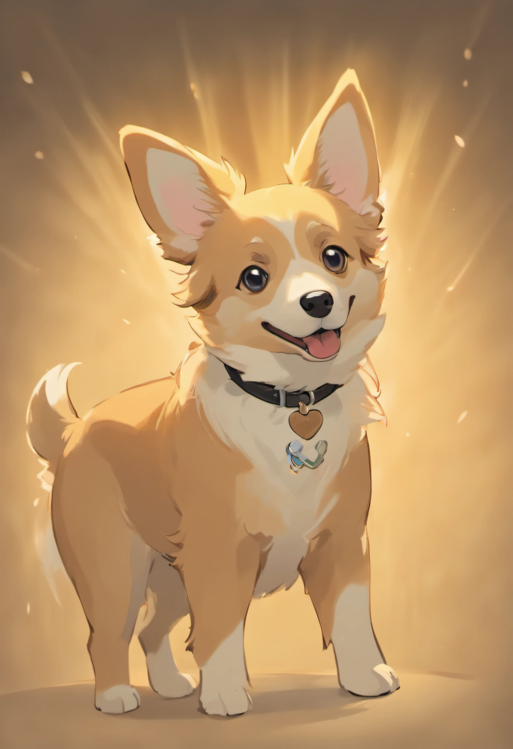 Create ultra-high-resolution images that capture Welsh Corgi Pembroke in chic., Talented dog pose, Playful, cute, affectionate, boss-like, cartoon-like big eyes. Use advanced macro photography techniques to highlight the intricate details of your dog's fur., Standing ears, And some expressive eyes and tongue protrude.. Place the camera at eye level of the dog., Building a close relationship between the audience and the dog model. Use a large aperture for shallow depth of field, Let the dog stand out sharply against a white background.. Improve the lighting to emphasize the texture and contours of your dog's body., Using Soft, Faint light to remove harsh shadows and create, Comfortable atmosphere. Hold the dog in a relaxed position., But balanced., Show your flexibility and elegance.. Try to capture moments between movements naturally., such as stretching or grooming., To convey a sense of authenticity.. Use post-processing techniques to adjust the sharpness of the image., contrast, and color balance., Ensure that all aspects, From complex forms of dogs to intense gazes., Show amazing detail. Finally, It conveys the serene beauty and innate elegance of the Welsh Corgi., Capture moments that celebrate the unique essence of a dog's curiosity and balance.."