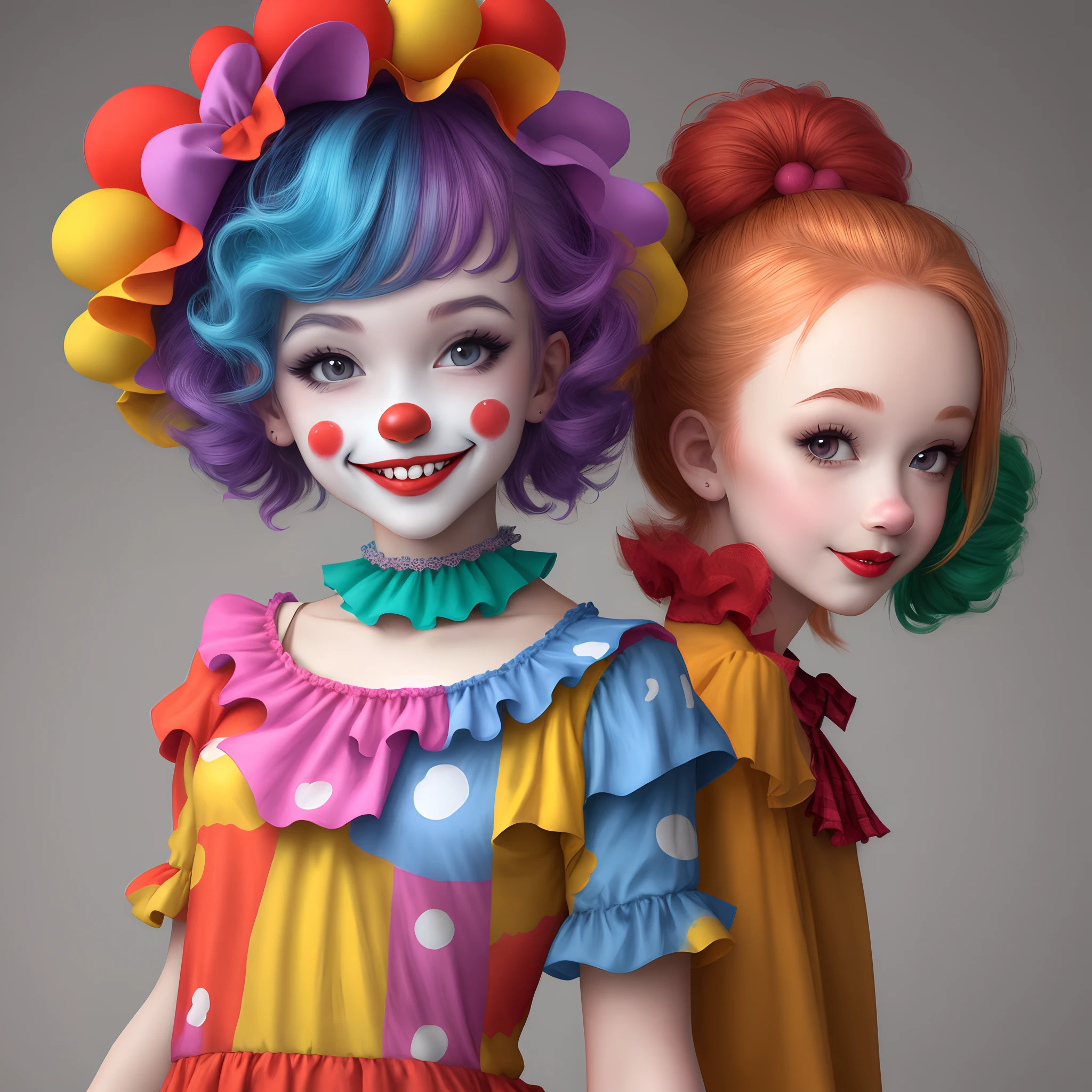 draw a clown girl